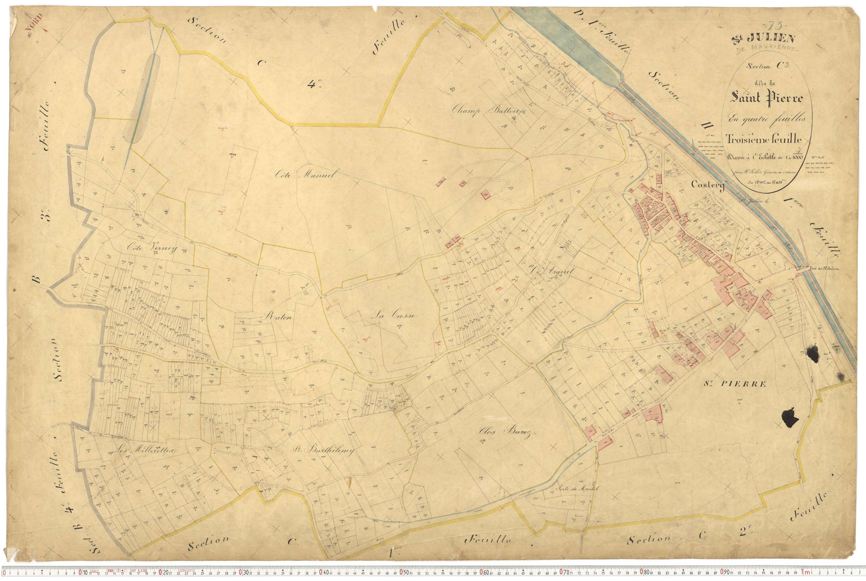 Saint-Julien-Mont-Denis - Plans cadastraux du premier cadastre français.