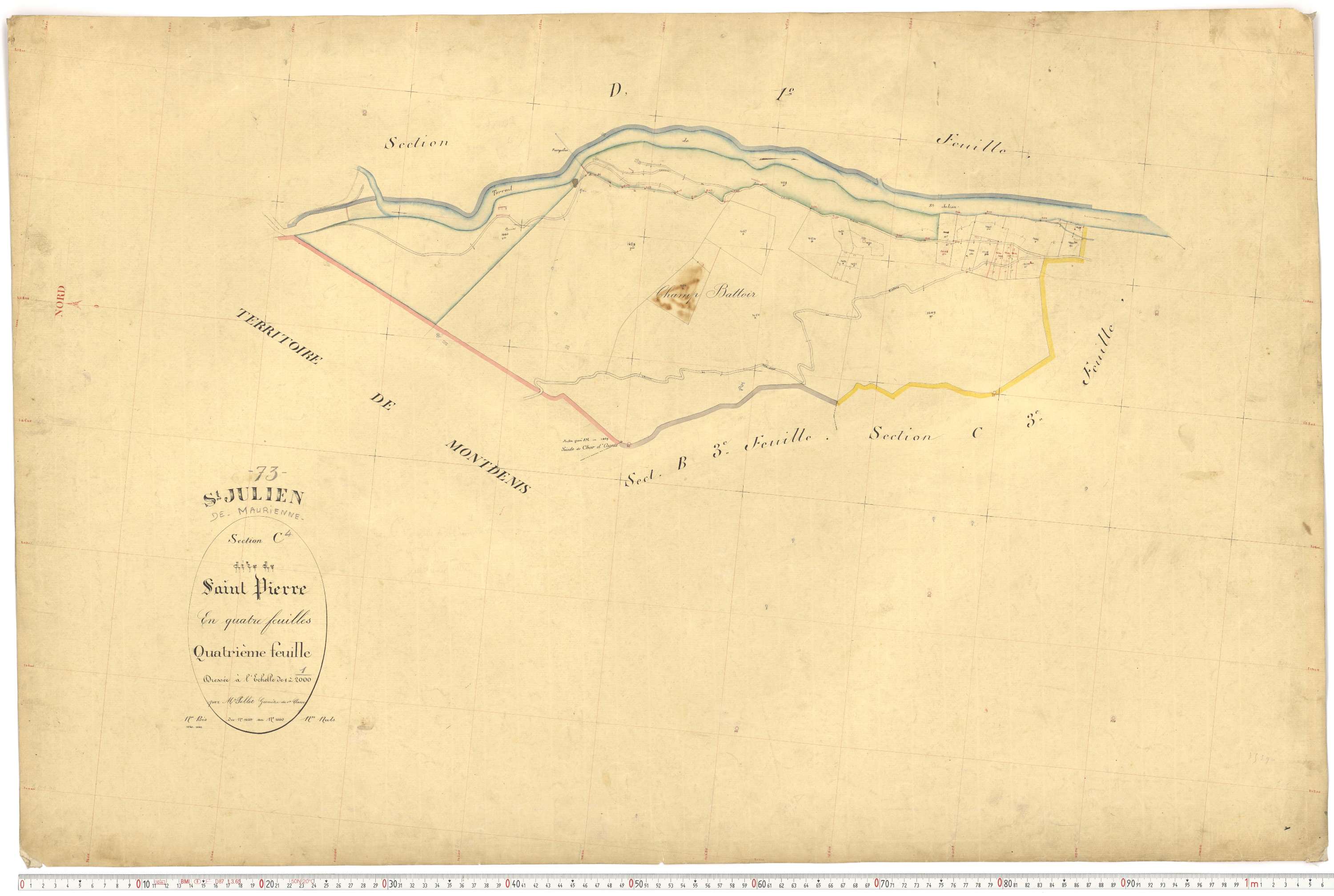 Saint-Julien-Mont-Denis - Plans cadastraux du premier cadastre français.