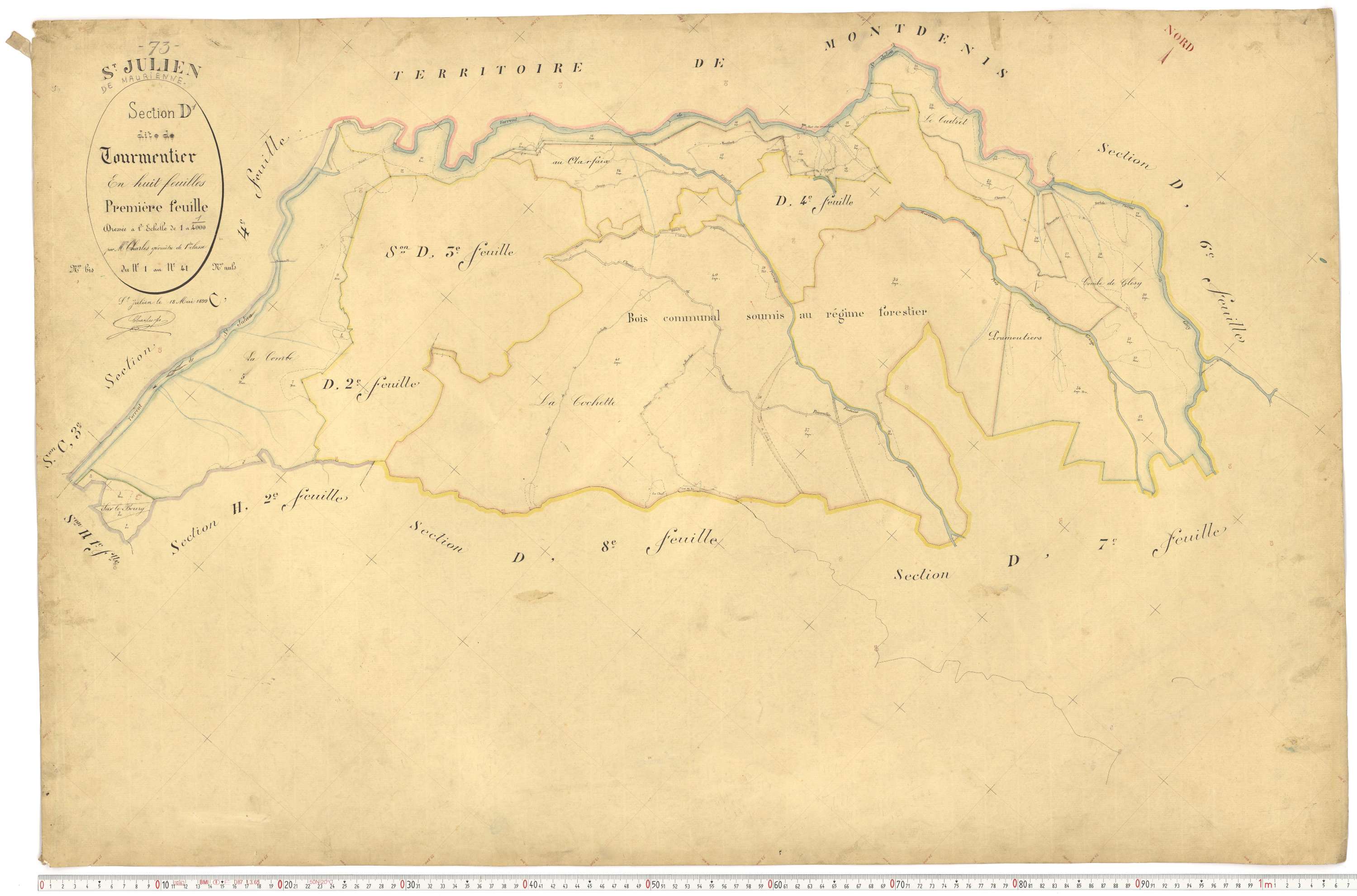 Saint-Julien-Mont-Denis - Plans cadastraux du premier cadastre français.