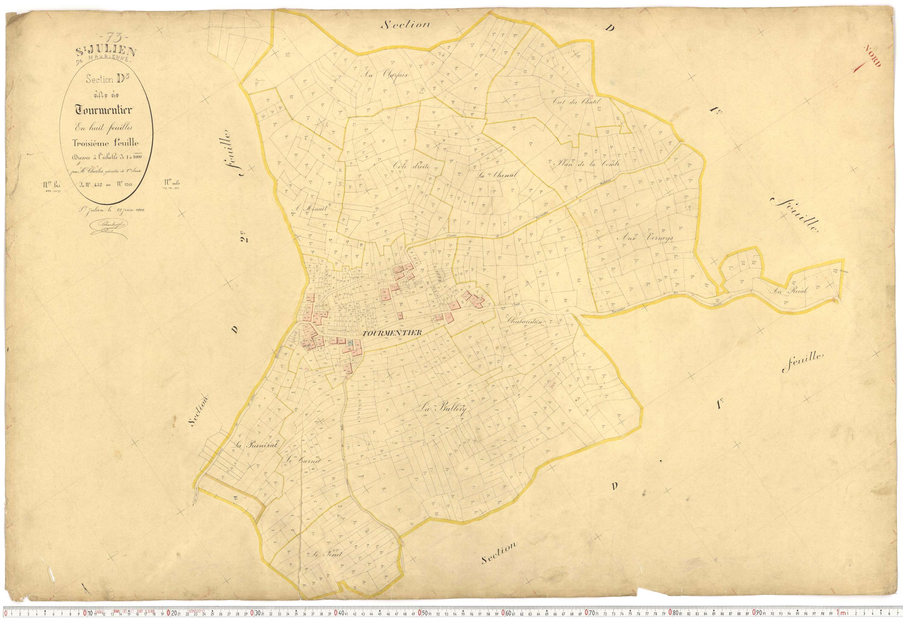 Saint-Julien-Mont-Denis - Plans cadastraux du premier cadastre français.