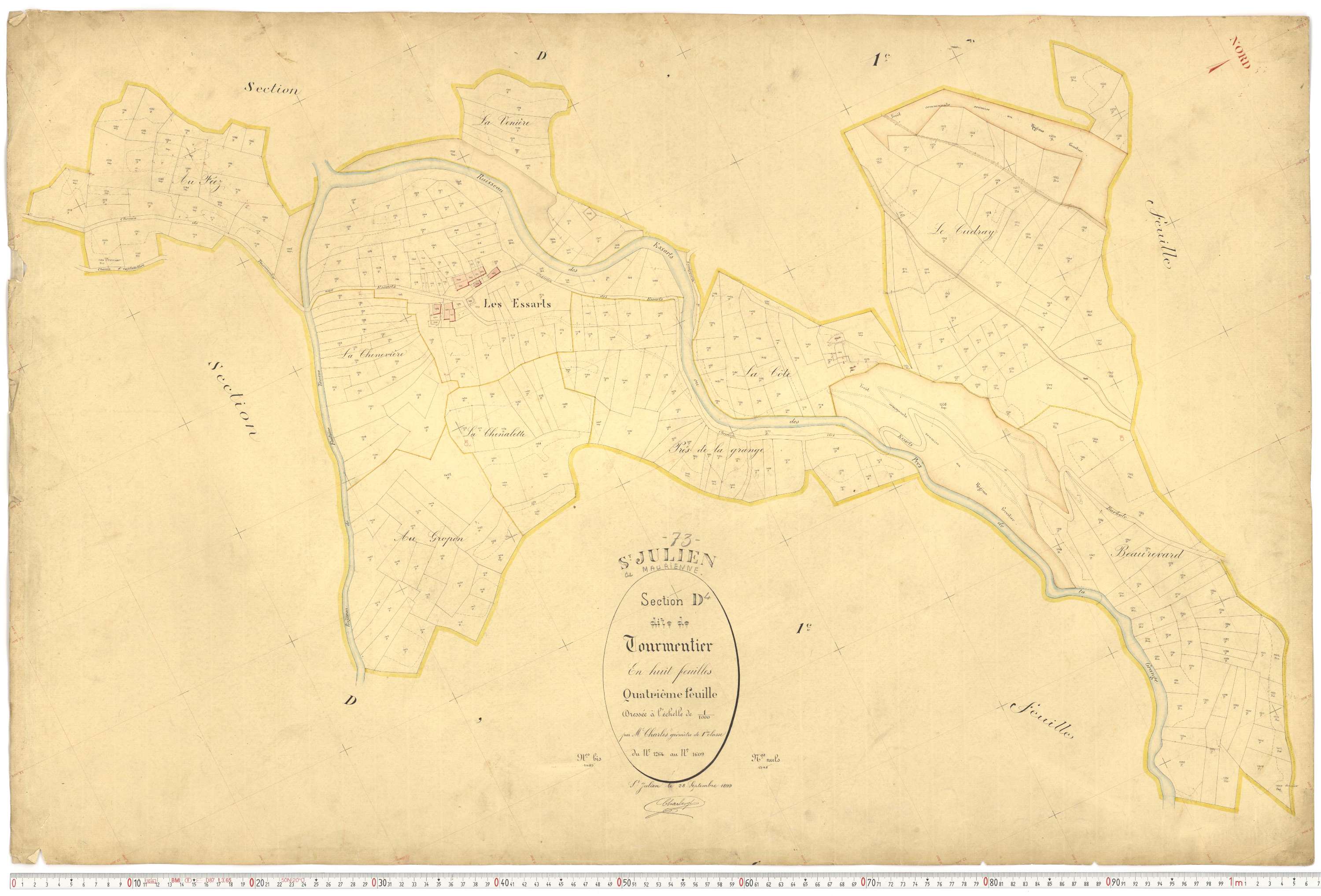 Saint-Julien-Mont-Denis - Plans cadastraux du premier cadastre français.