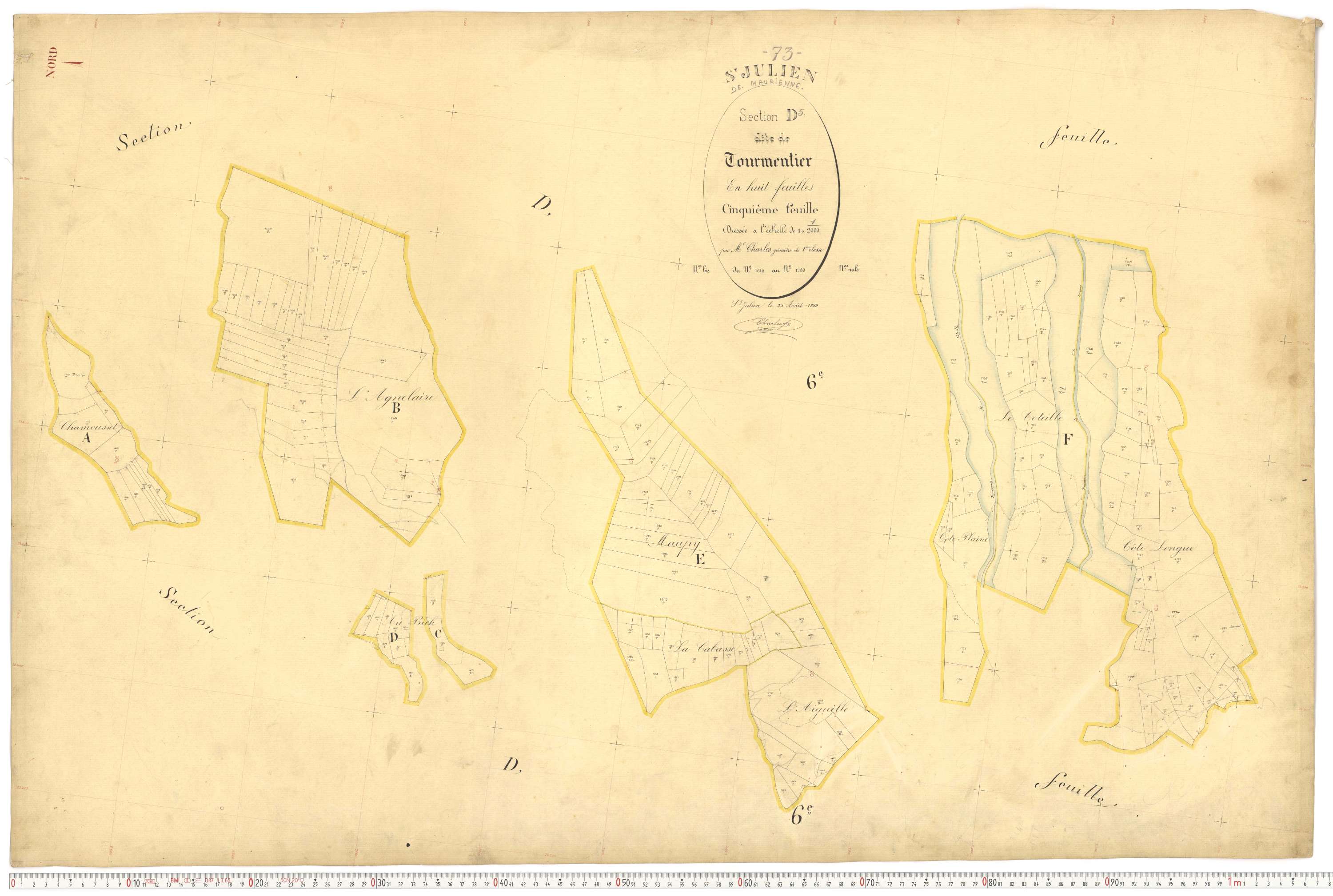 Saint-Julien-Mont-Denis - Plans cadastraux du premier cadastre français.