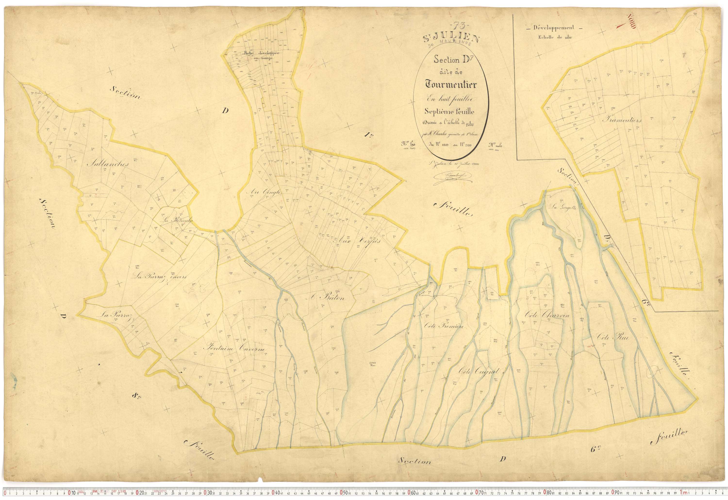 Saint-Julien-Mont-Denis - Plans cadastraux du premier cadastre français.
