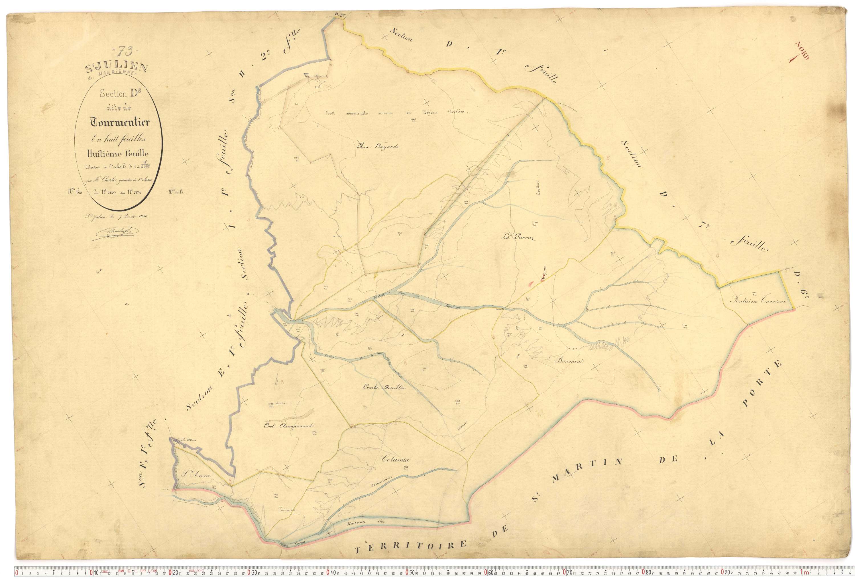Saint-Julien-Mont-Denis - Plans cadastraux du premier cadastre français.
