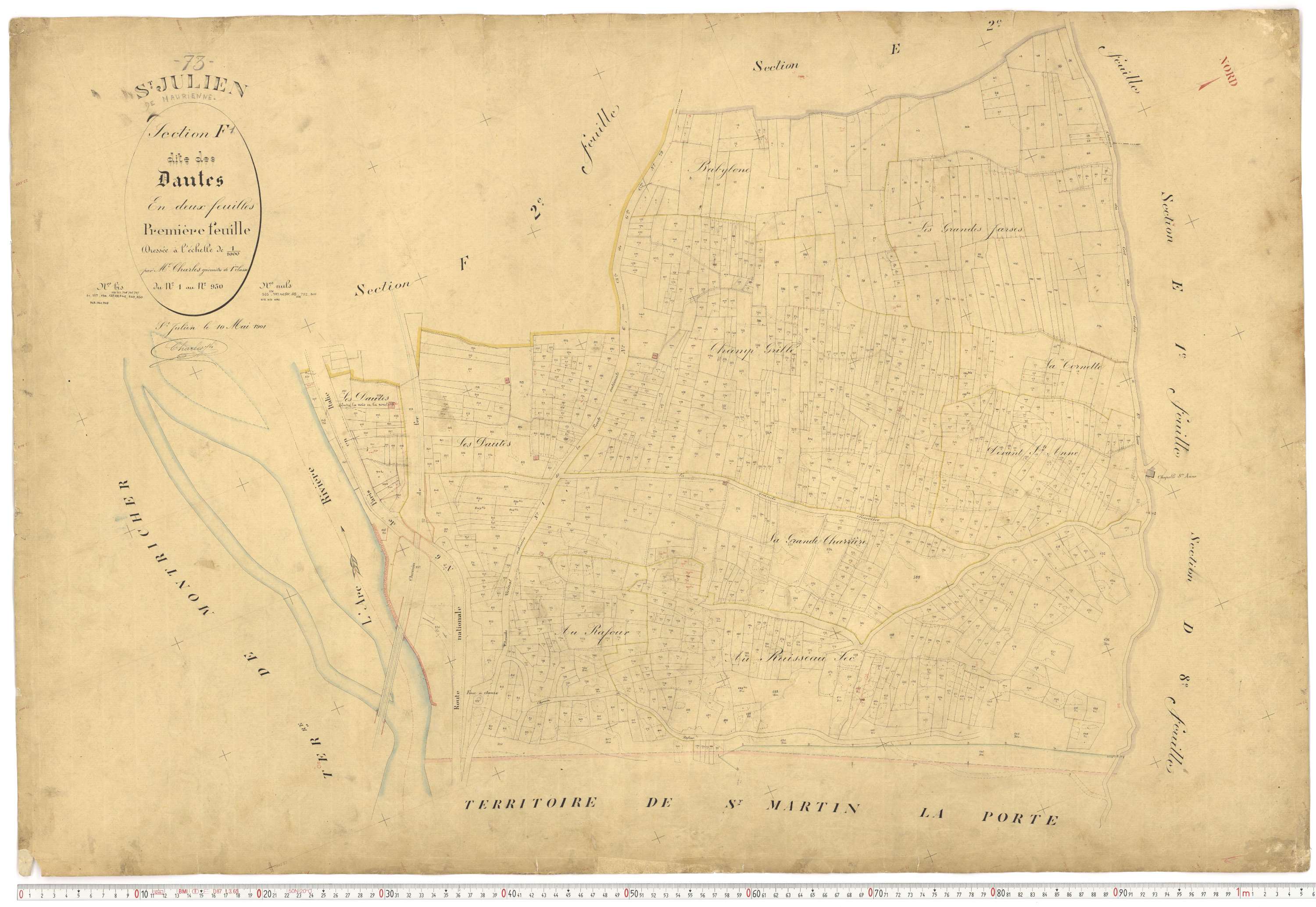 Saint-Julien-Mont-Denis - Plans cadastraux du premier cadastre français.