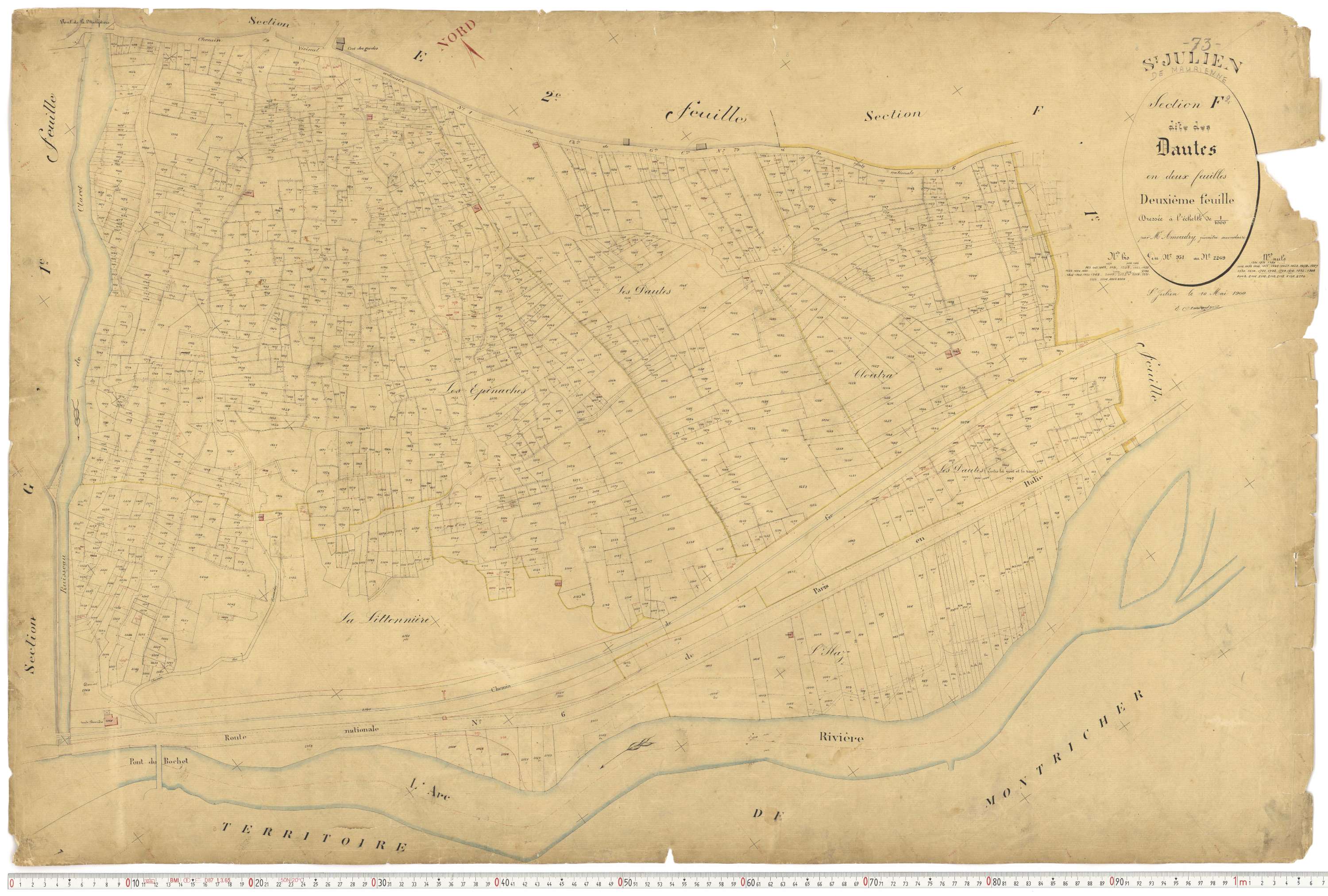 Saint-Julien-Mont-Denis - Plans cadastraux du premier cadastre français.