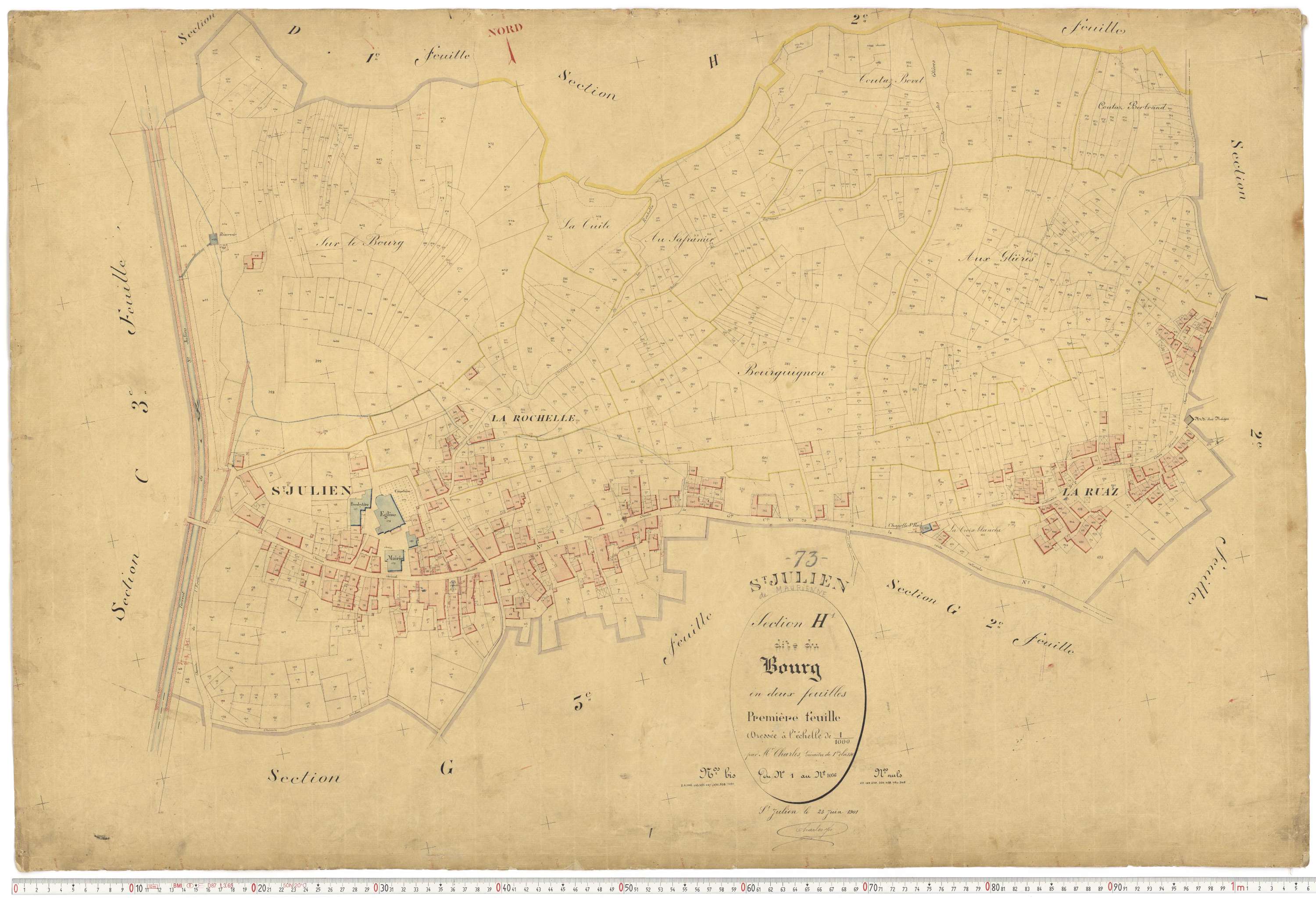 Saint-Julien-Mont-Denis - Plans cadastraux du premier cadastre français.