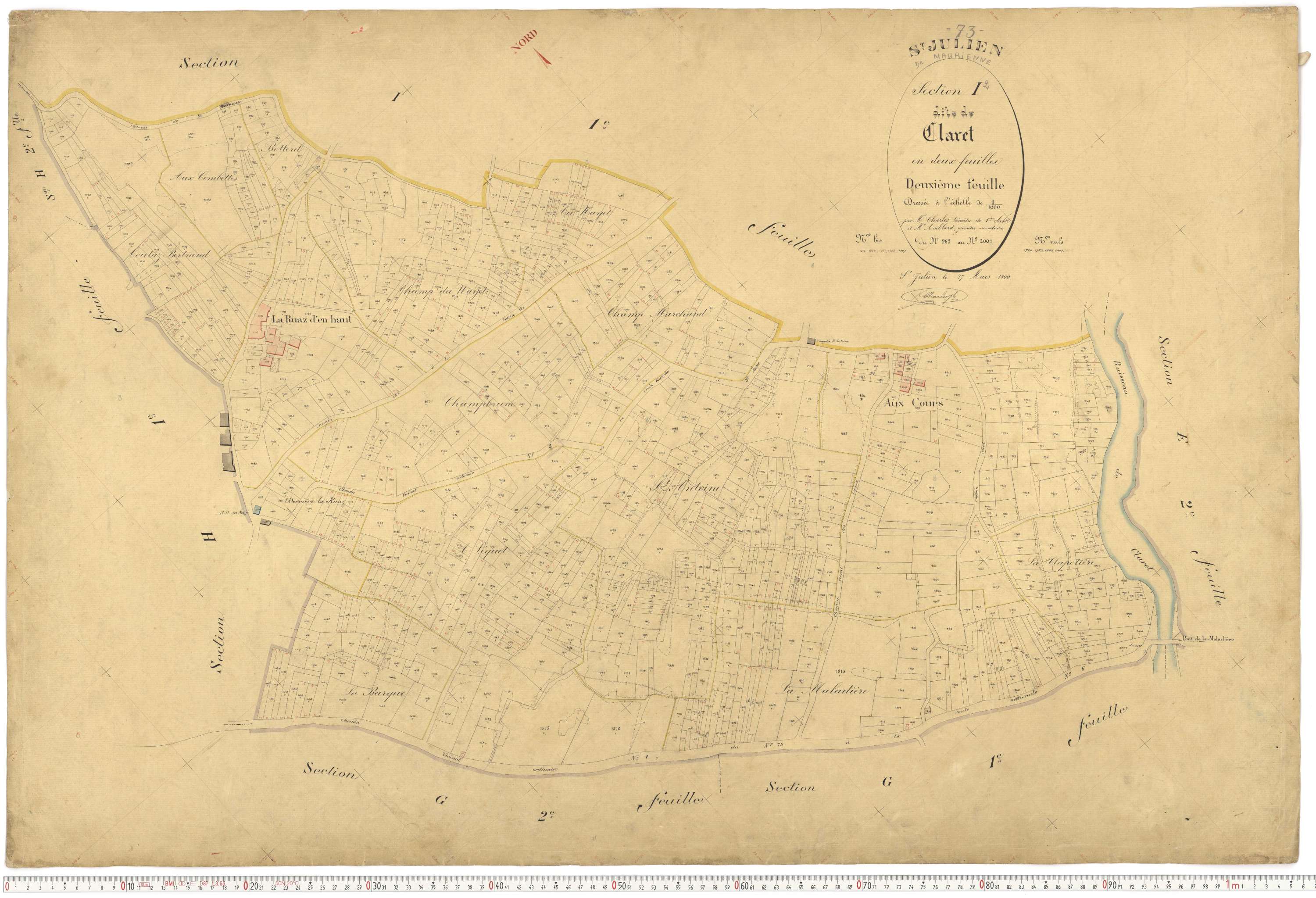 Saint-Julien-Mont-Denis - Plans cadastraux du premier cadastre français.