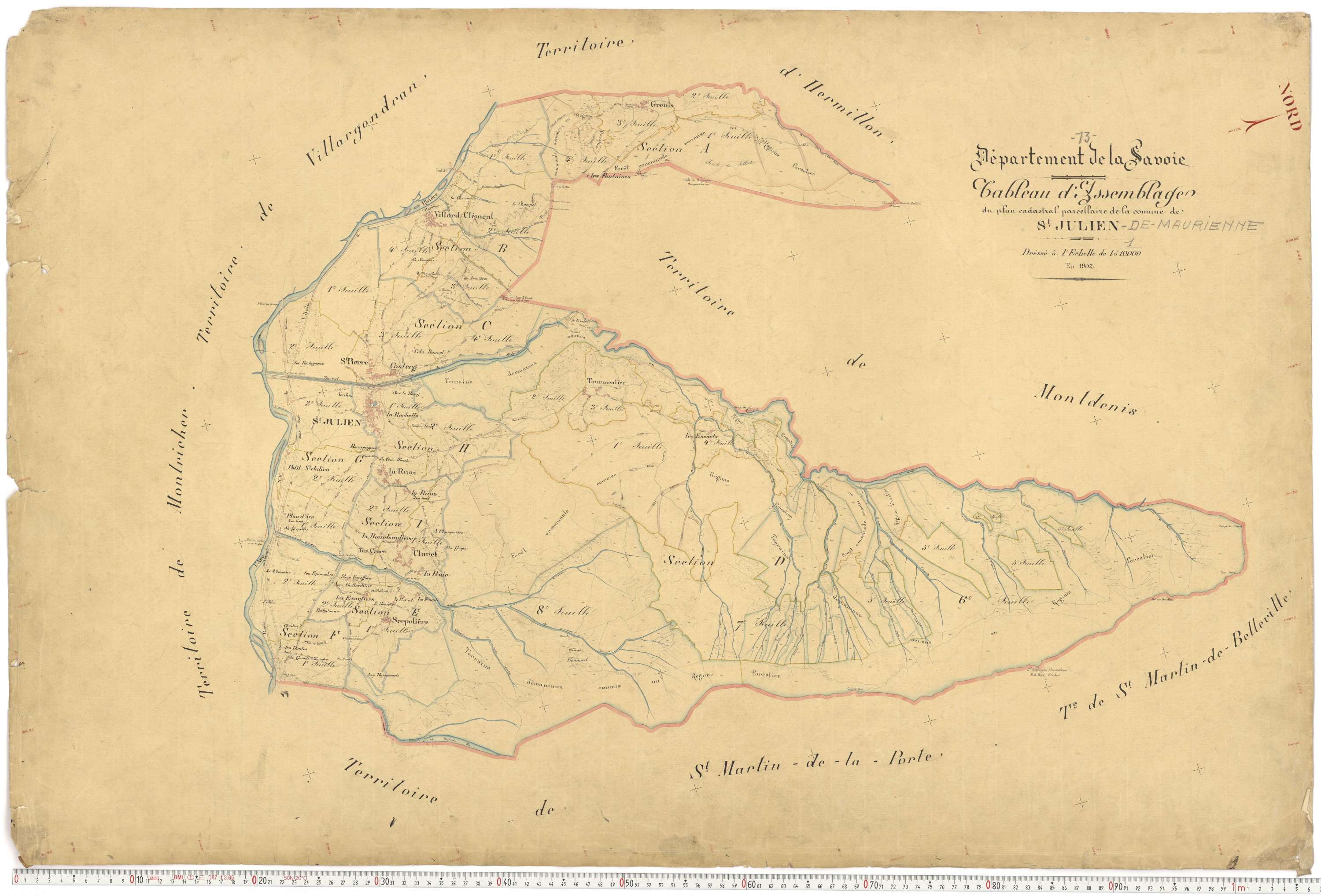 Saint-Julien-Mont-Denis - Plans cadastraux du premier cadastre français.
