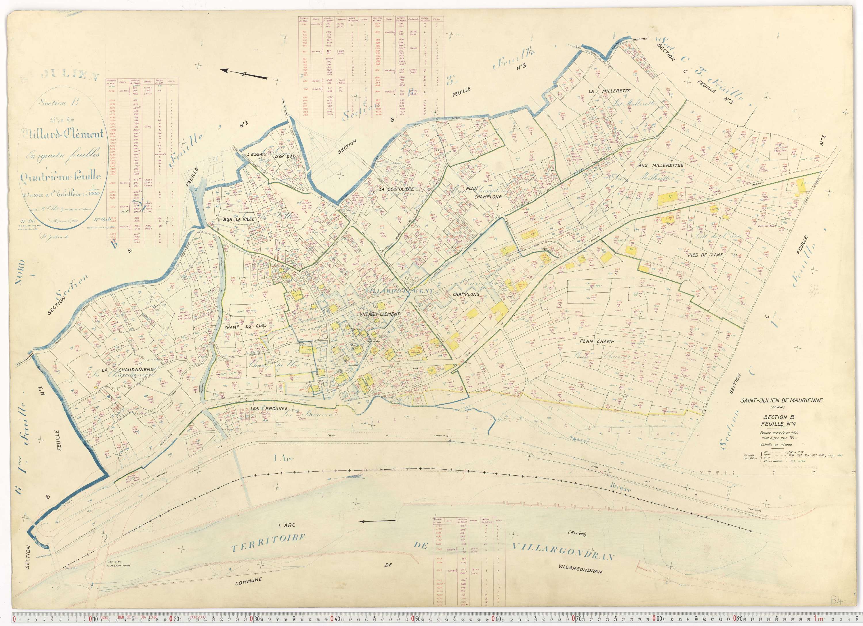 Saint-Julien-Mont-Denis - Plans cadastraux du cadastre rénové.