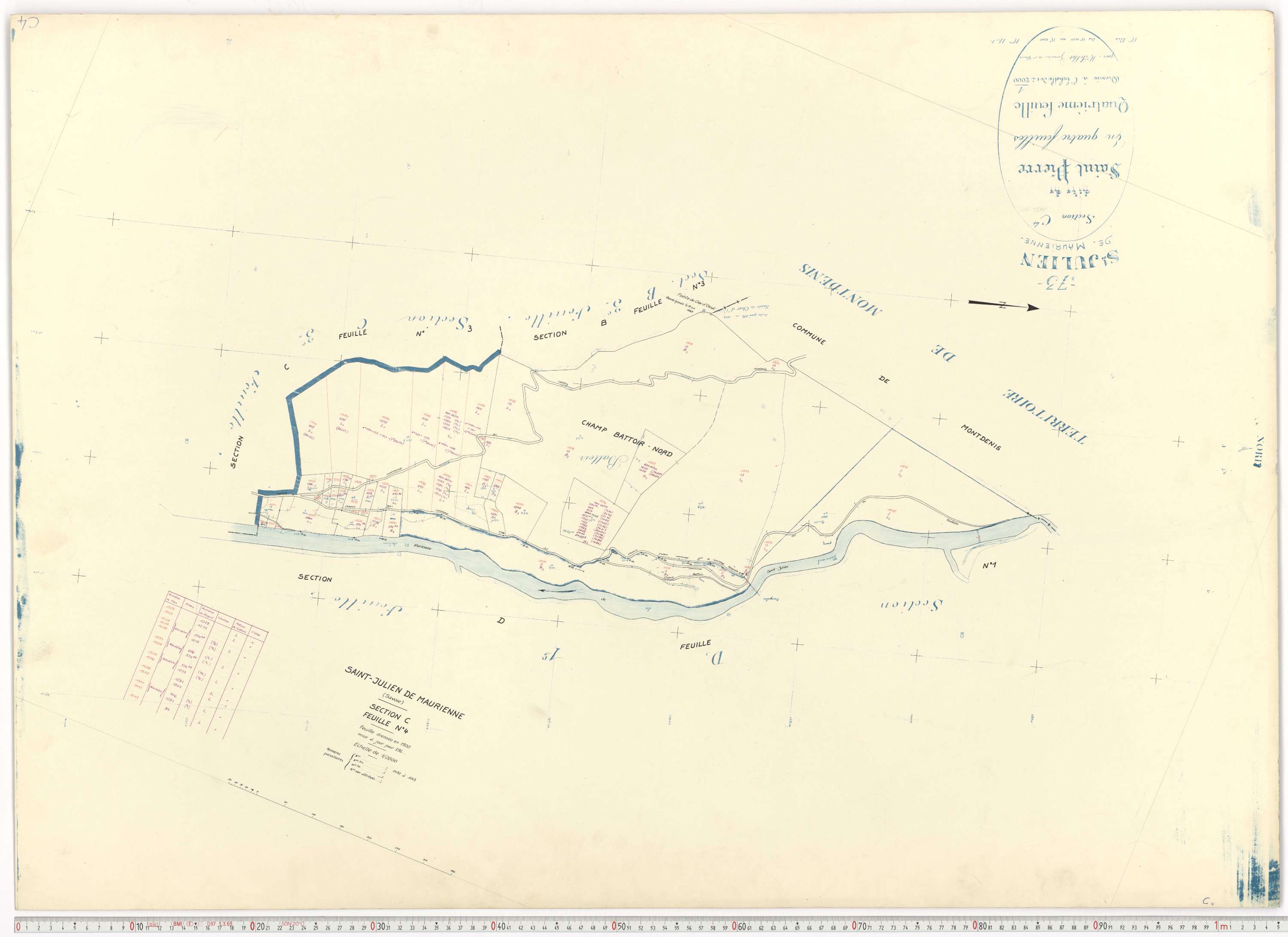Saint-Julien-Mont-Denis - Plans cadastraux du cadastre rénové.