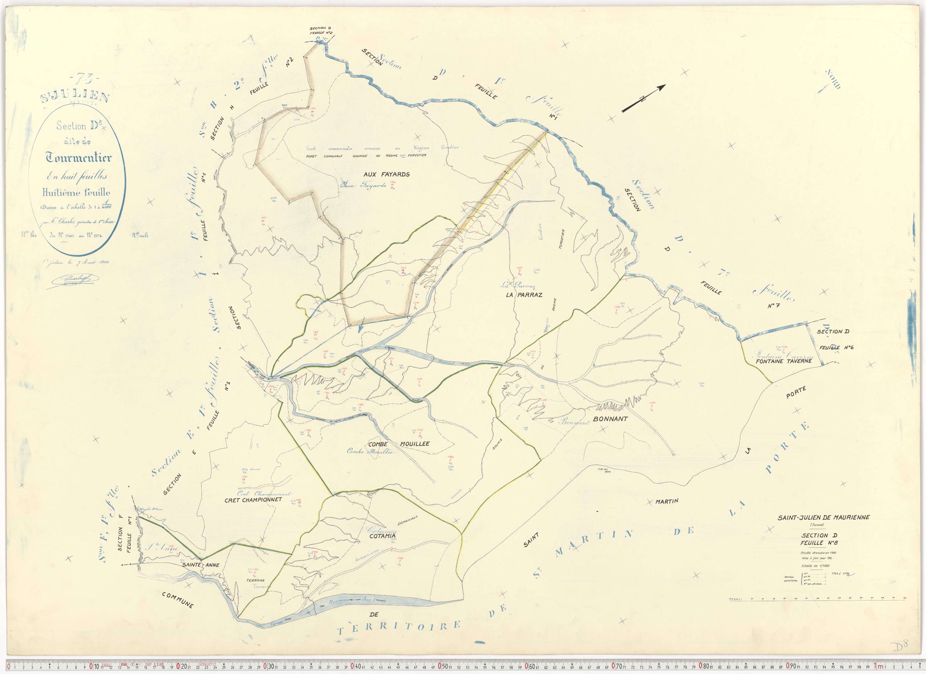 Saint-Julien-Mont-Denis - Plans cadastraux du cadastre rénové.