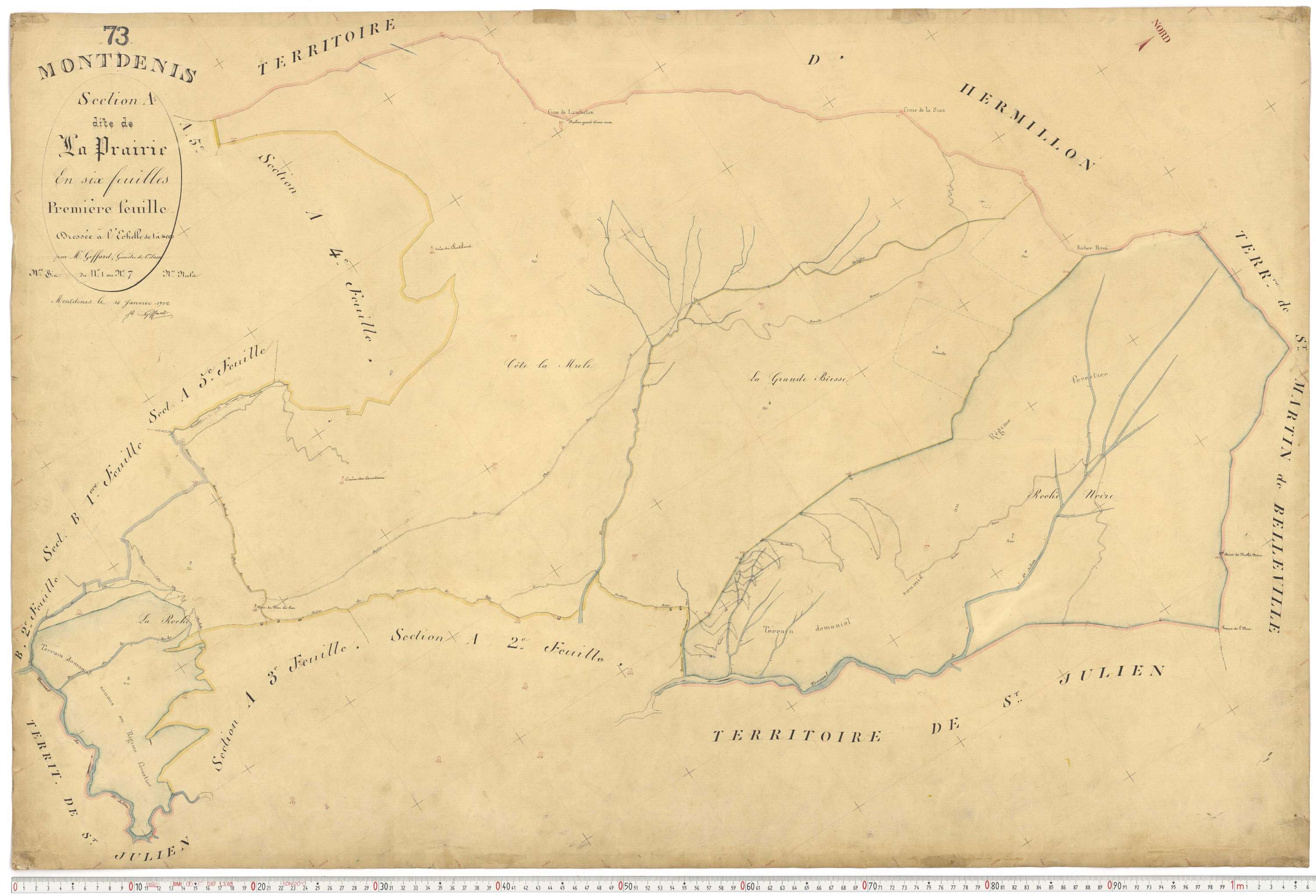 Saint-Julien-Mont-Denis - Plans cadastraux du premier cadastre français.