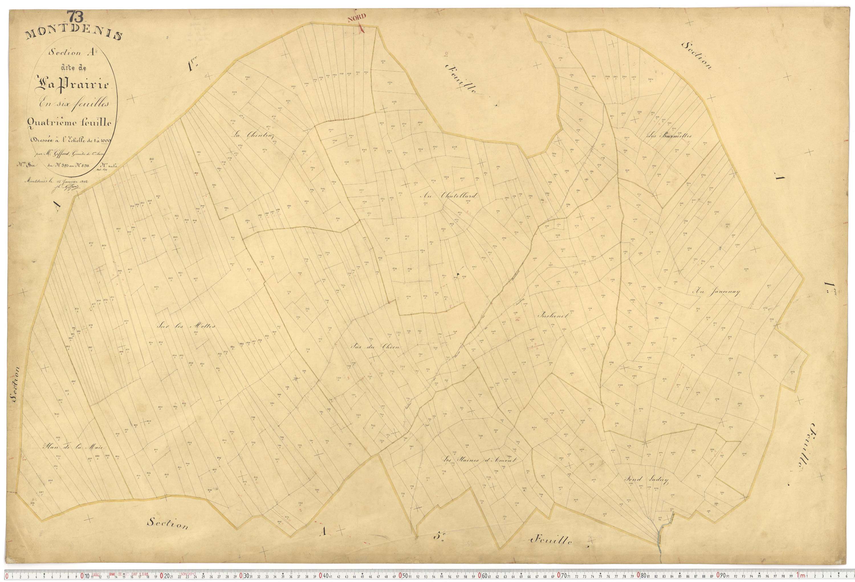 Saint-Julien-Mont-Denis - Plans cadastraux du premier cadastre français.