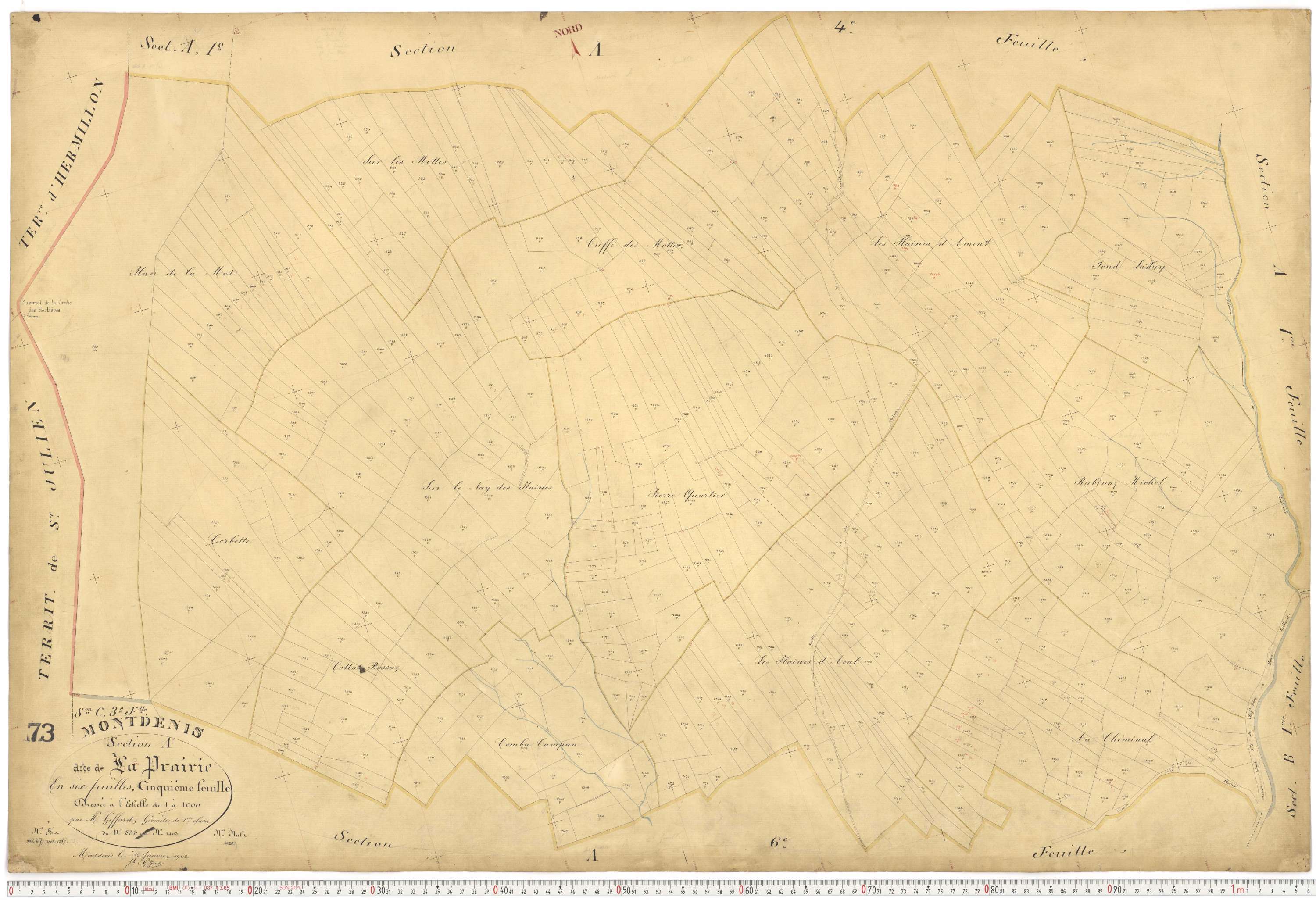Saint-Julien-Mont-Denis - Plans cadastraux du premier cadastre français.