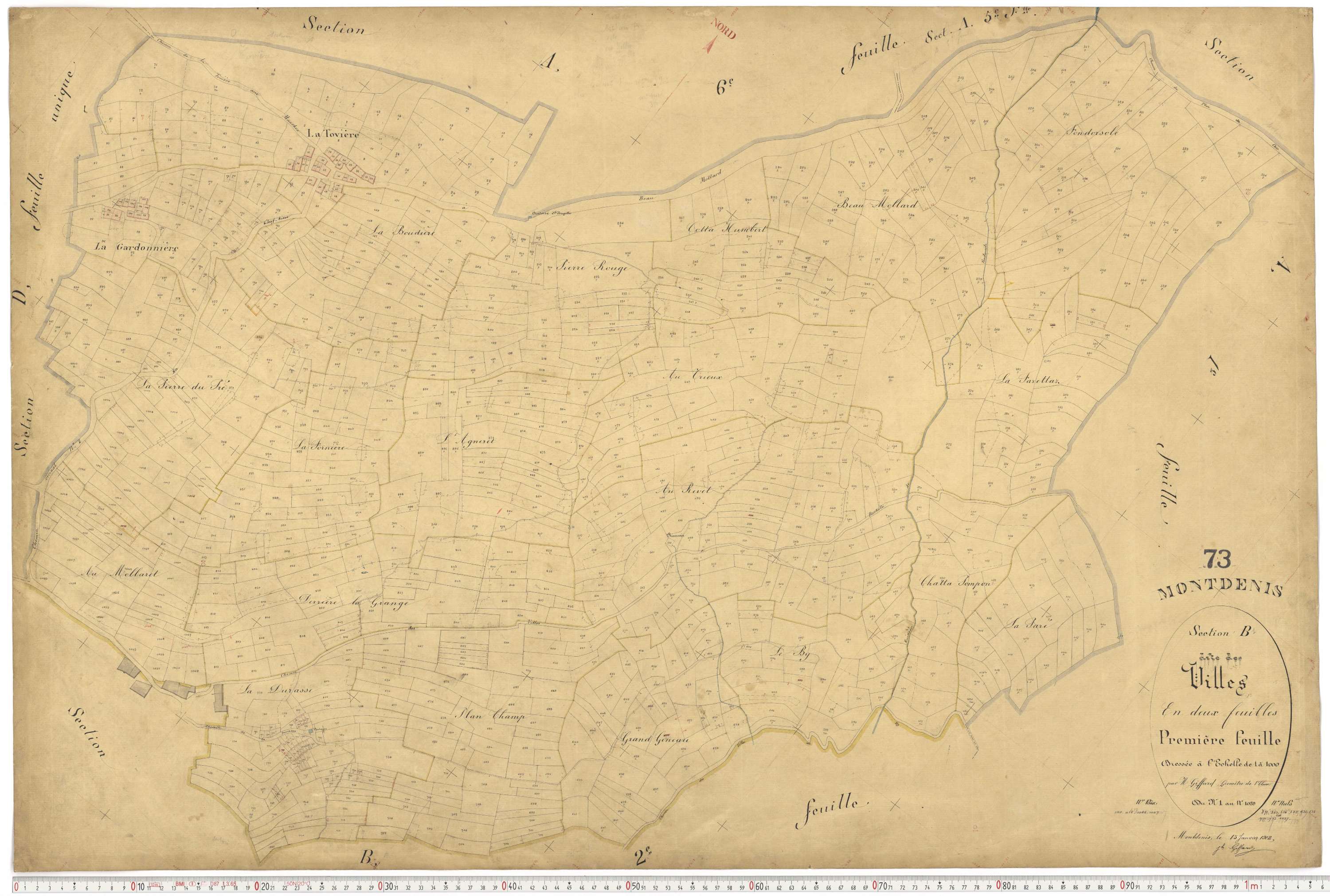 Saint-Julien-Mont-Denis - Plans cadastraux du premier cadastre français.