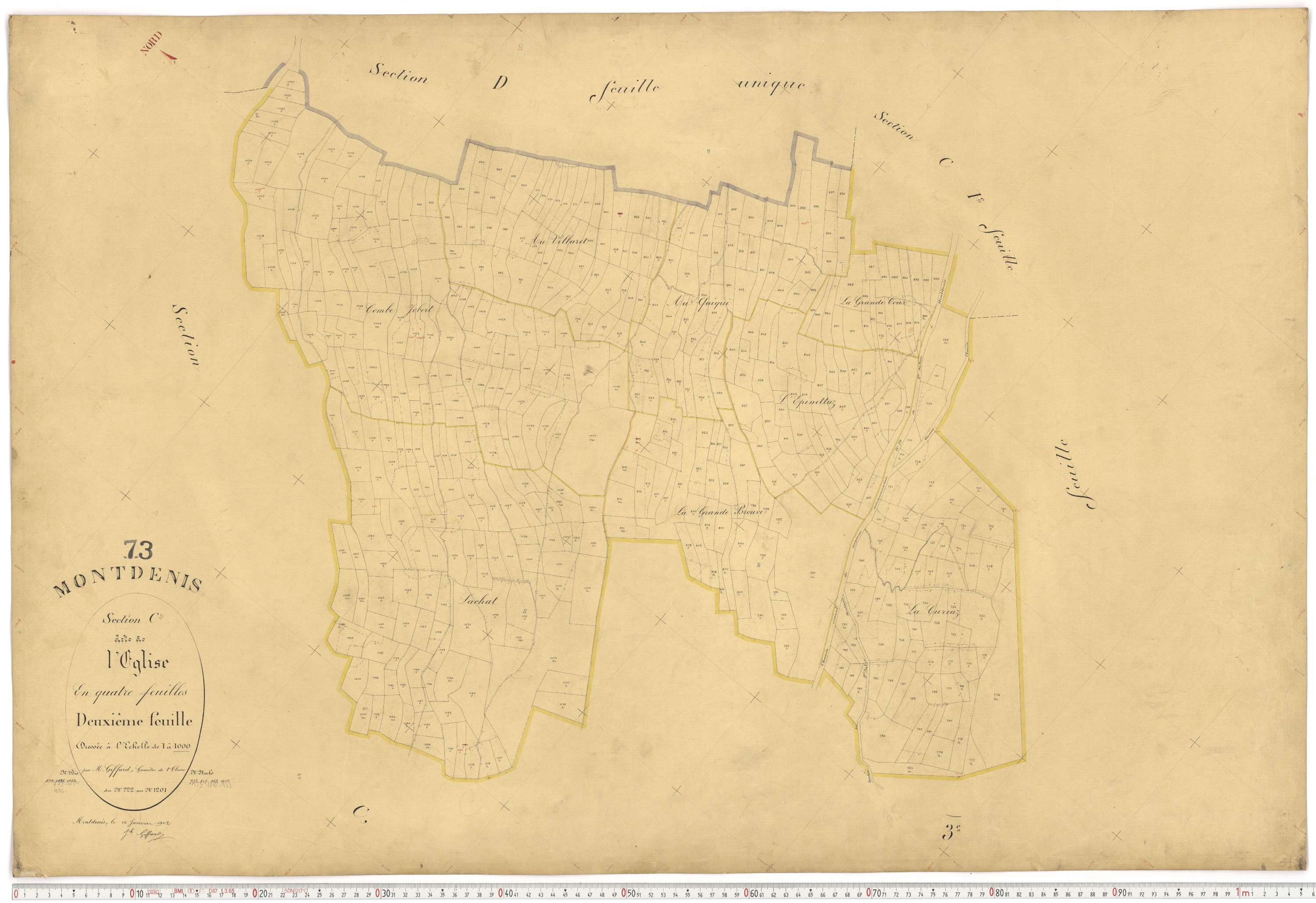 Saint-Julien-Mont-Denis - Plans cadastraux du premier cadastre français.