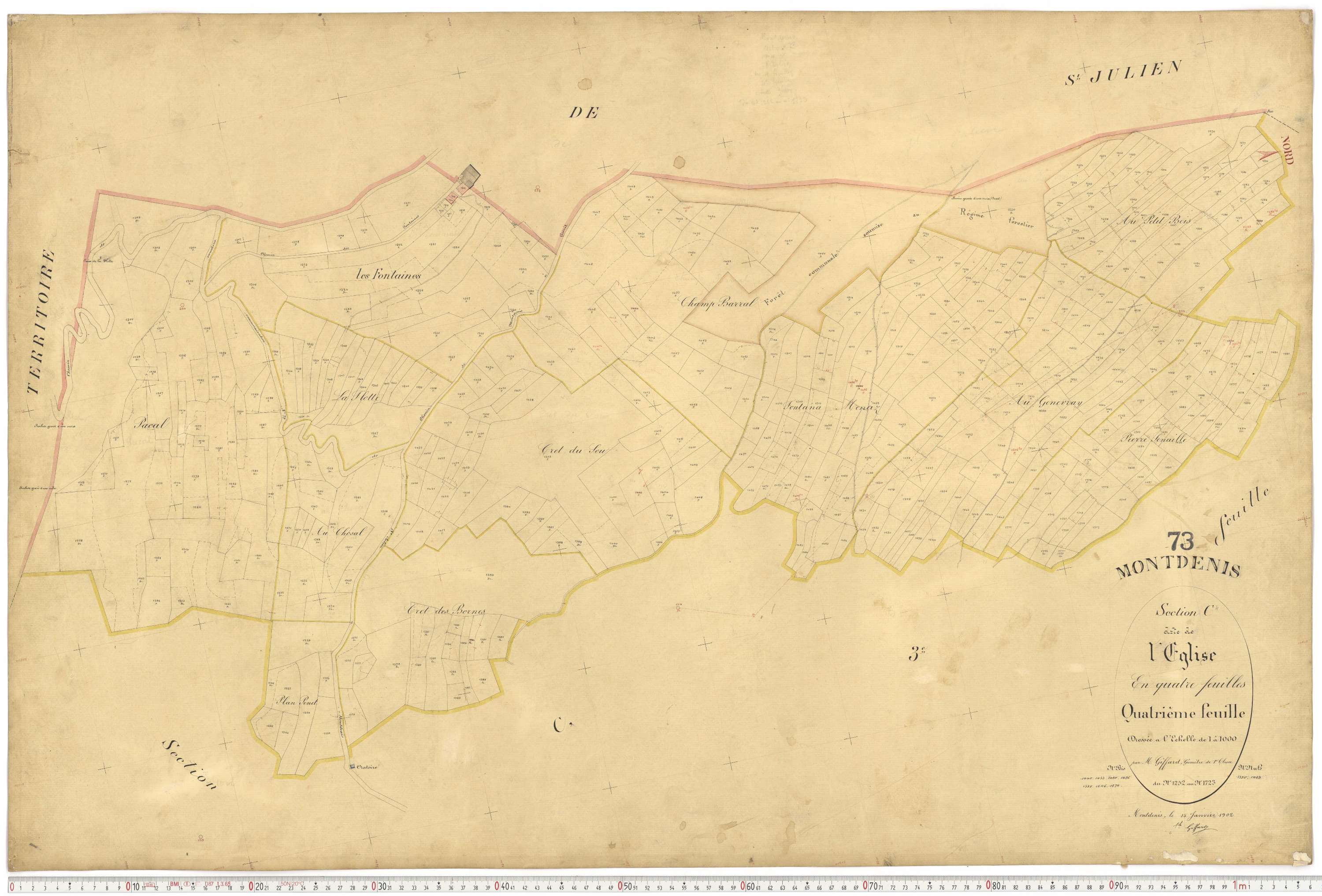 Saint-Julien-Mont-Denis - Plans cadastraux du premier cadastre français.