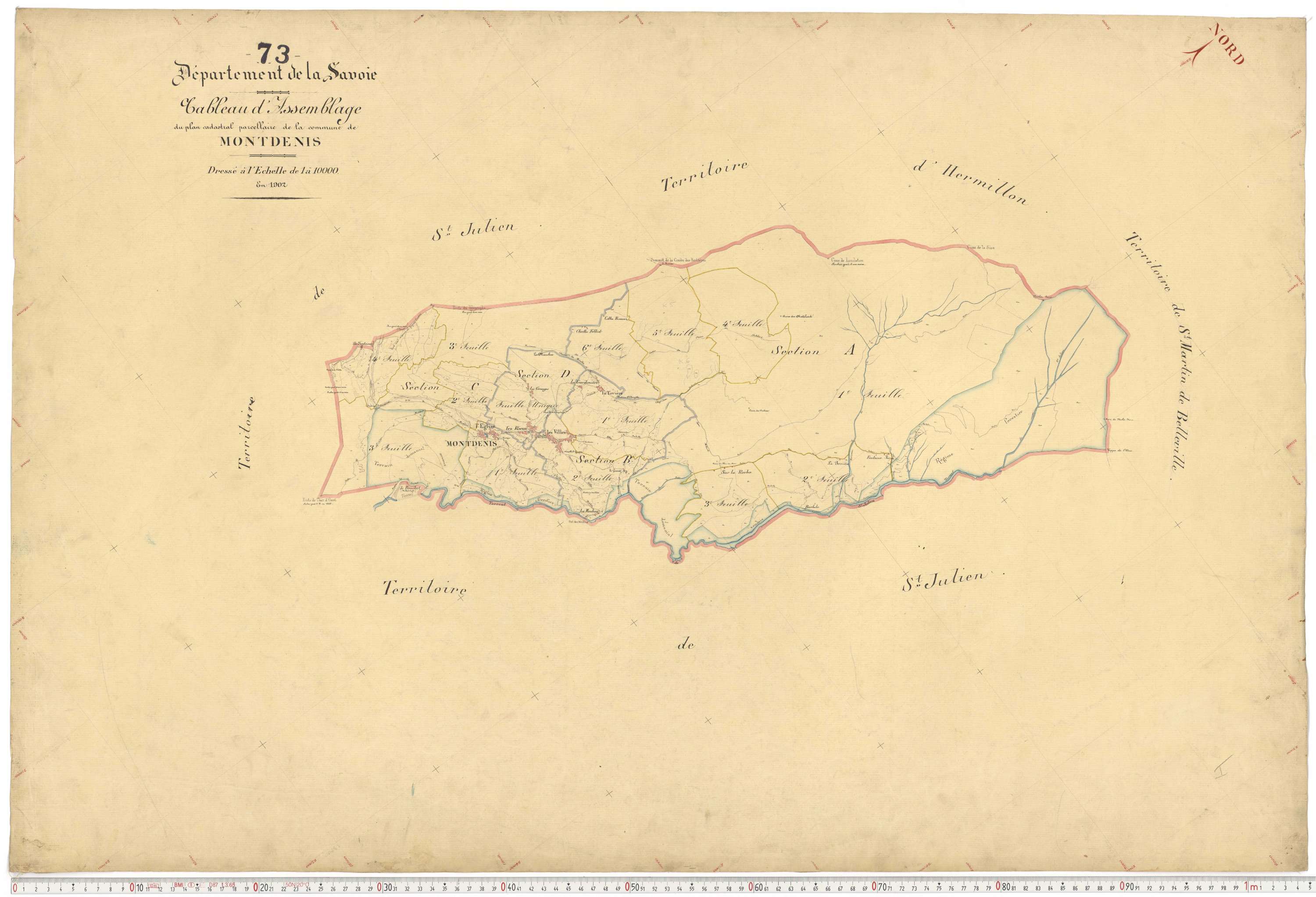 Saint-Julien-Mont-Denis - Plans cadastraux du premier cadastre français.