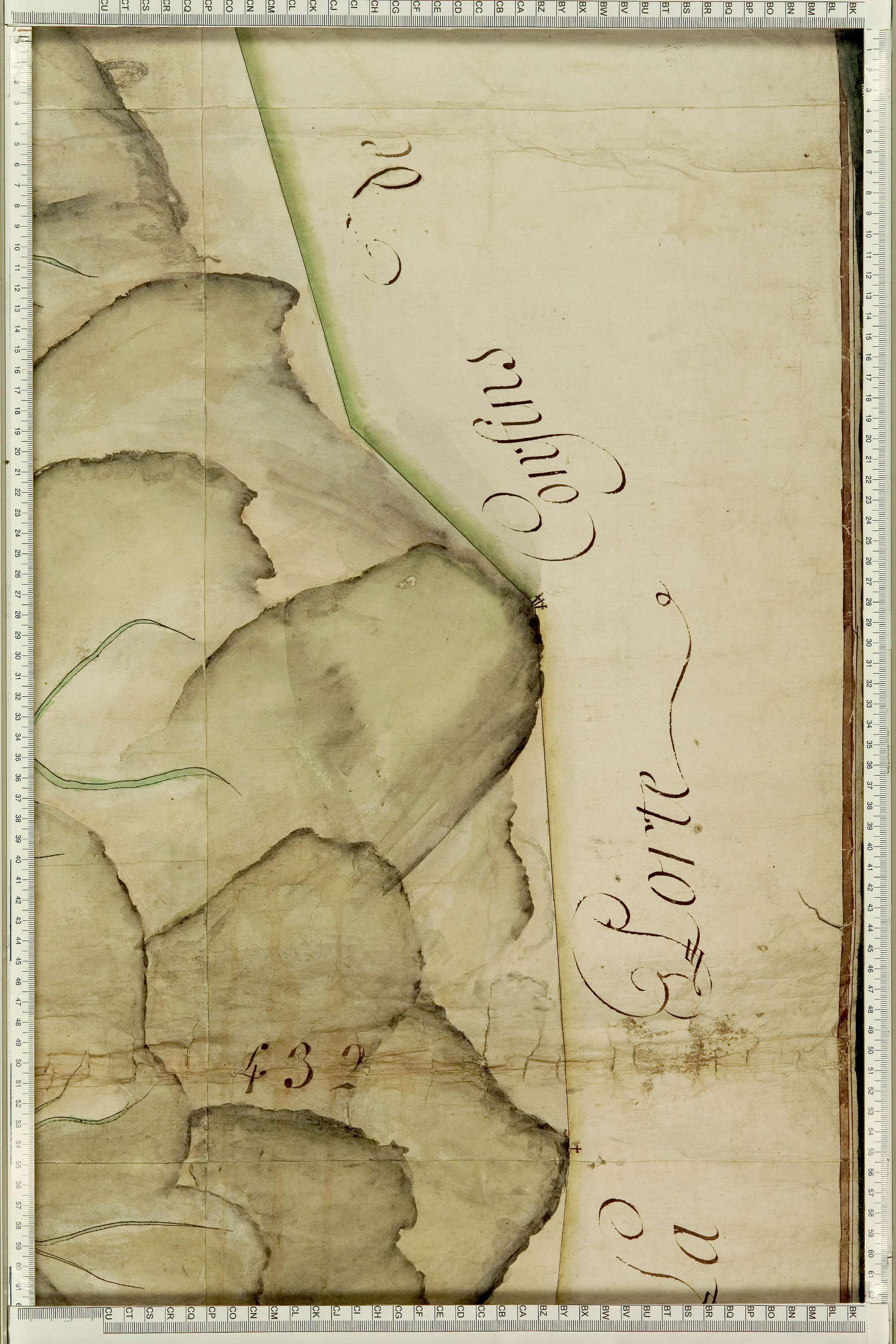 Saint-Julien-Mont-Denis - Copie de la mappe originale (plan cadastral) de la commune de Saint-Julien. Signée Cocelli, directeur de la péréquation générale.