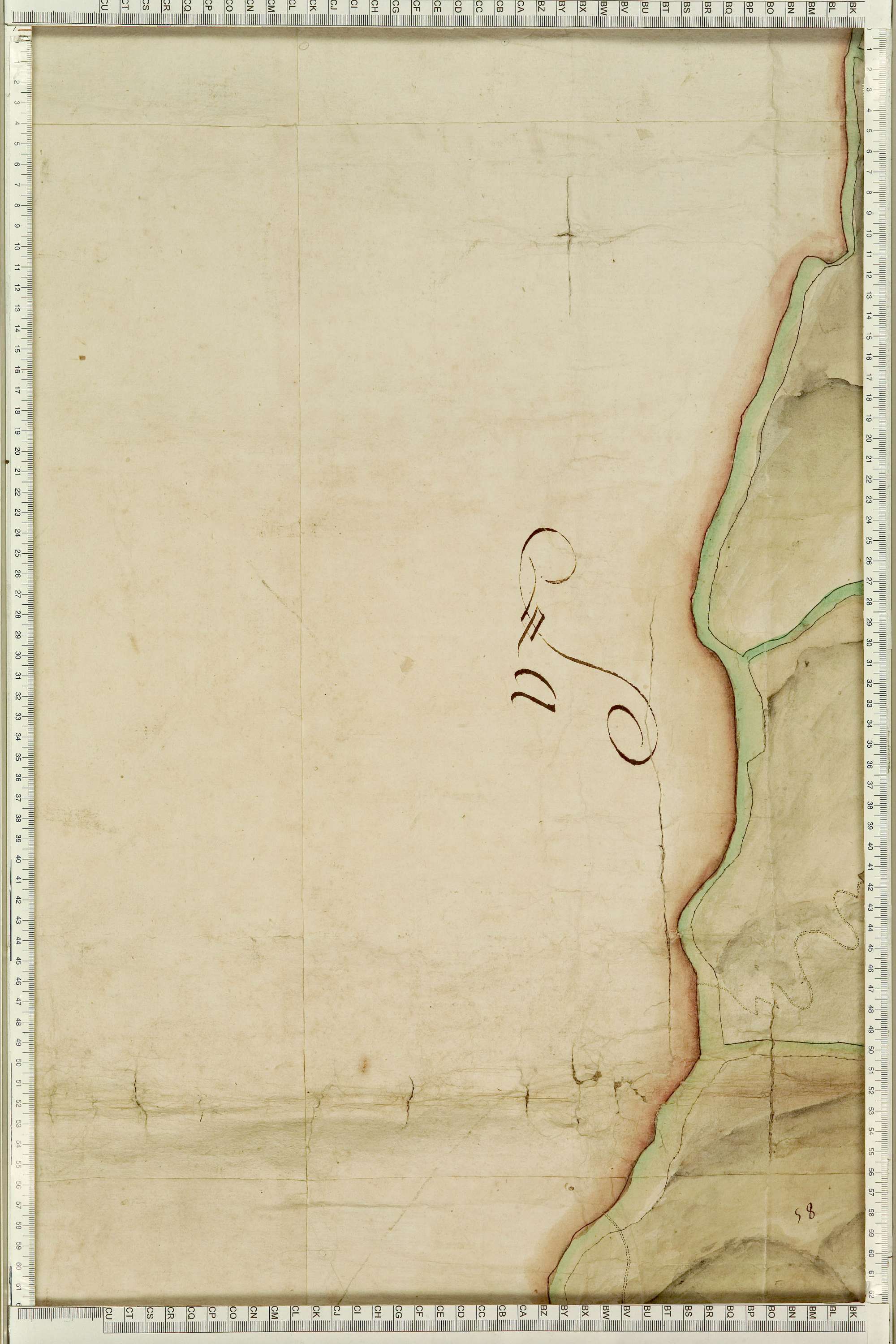 Saint-Julien-Mont-Denis - Copie de la mappe originale (plan cadastral) de la commune de Saint-Julien. Signée Cocelli, directeur de la péréquation générale.