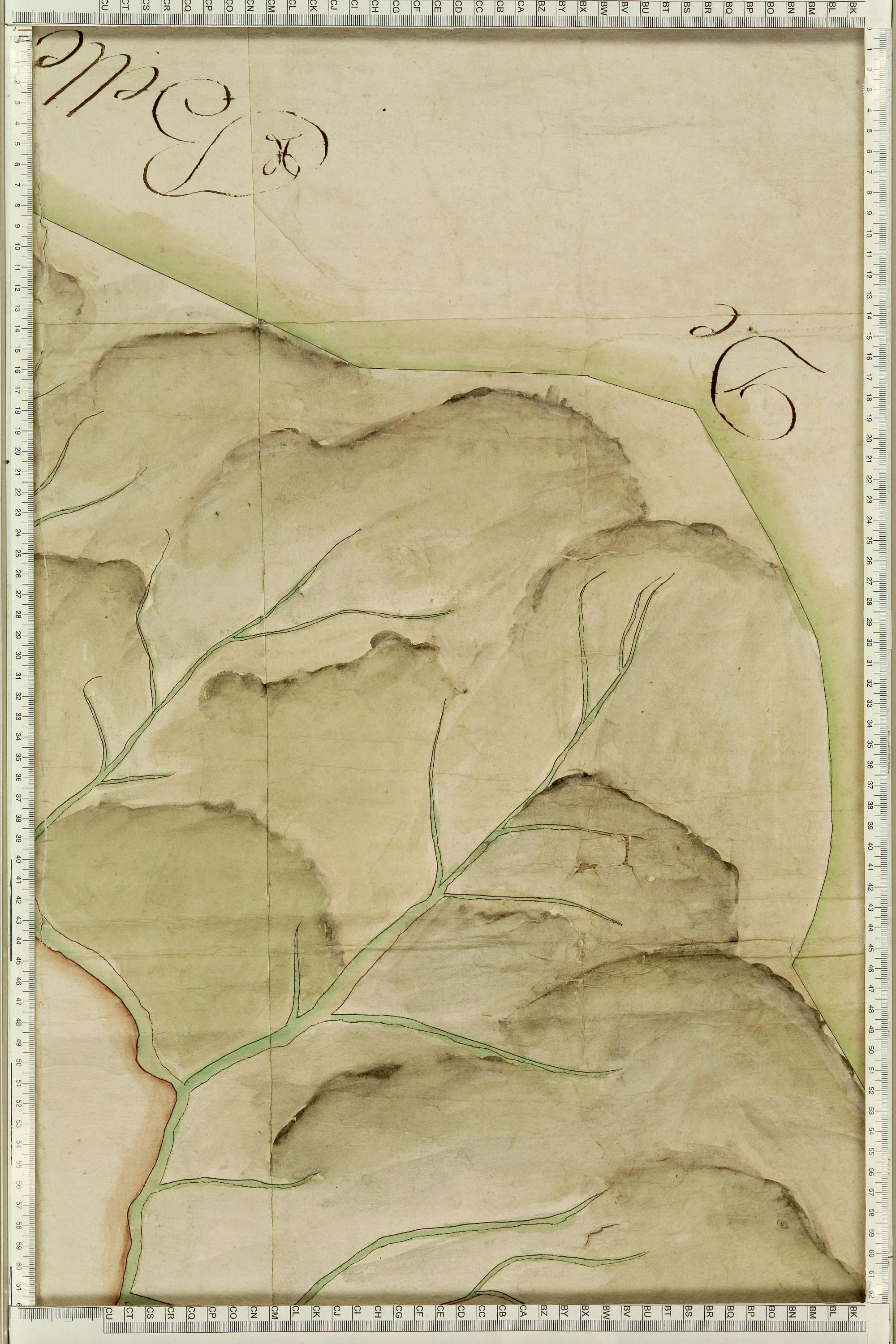 Saint-Julien-Mont-Denis - Copie de la mappe originale (plan cadastral) de la commune de Saint-Julien. Signée Cocelli, directeur de la péréquation générale.