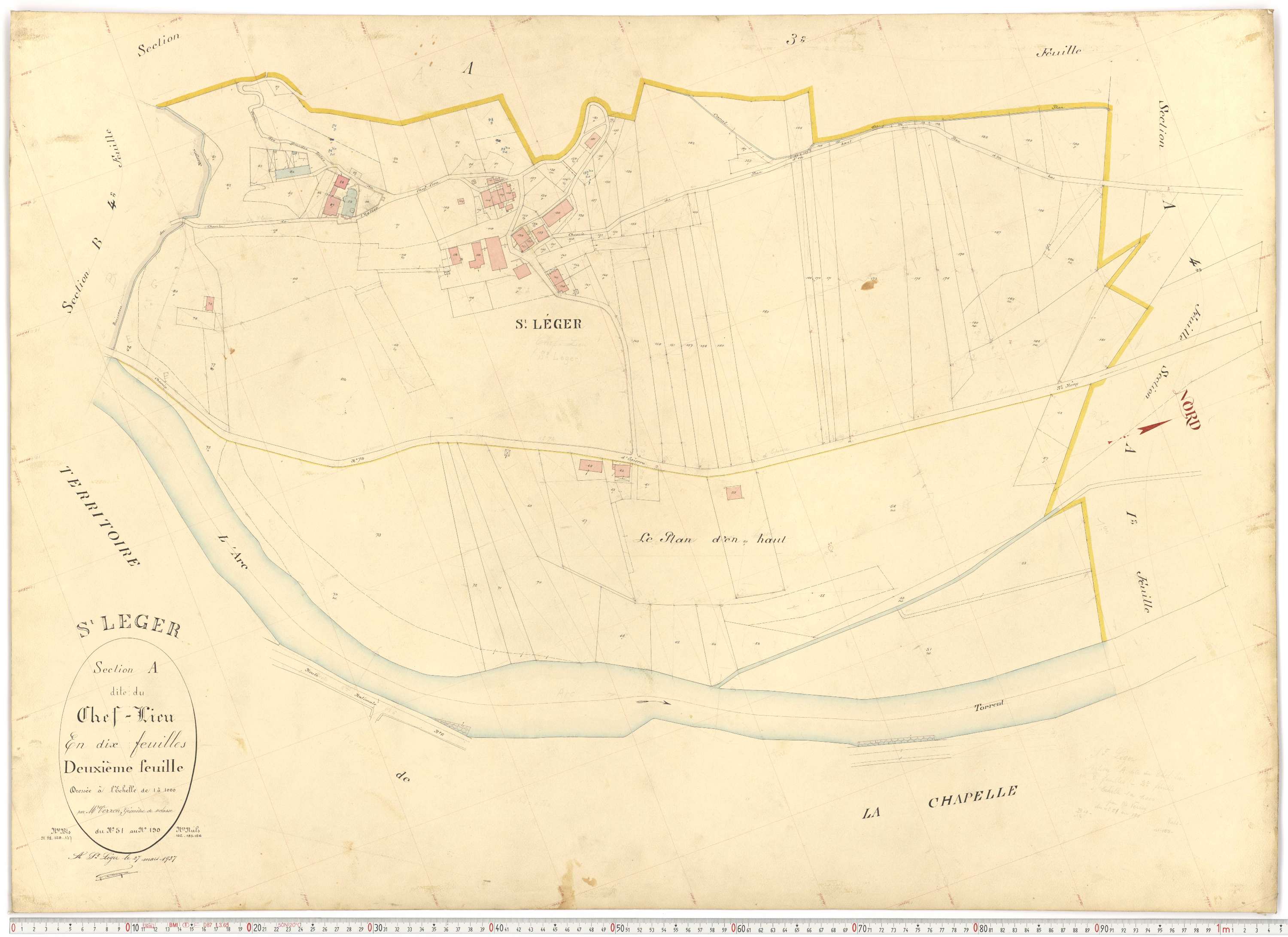 Saint-Léger - Plans cadastraux du premier cadastre français.