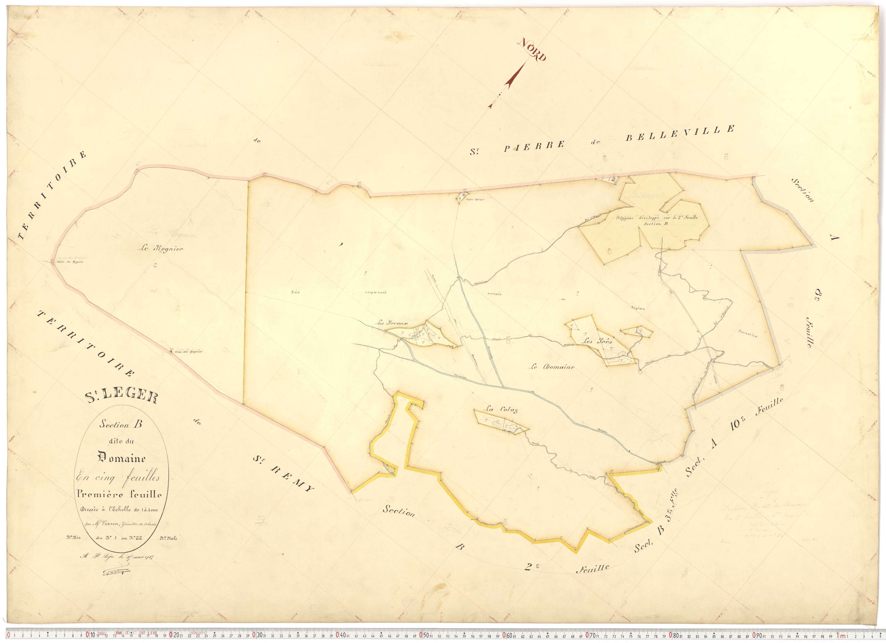 Saint-Léger - Plans cadastraux du premier cadastre français.
