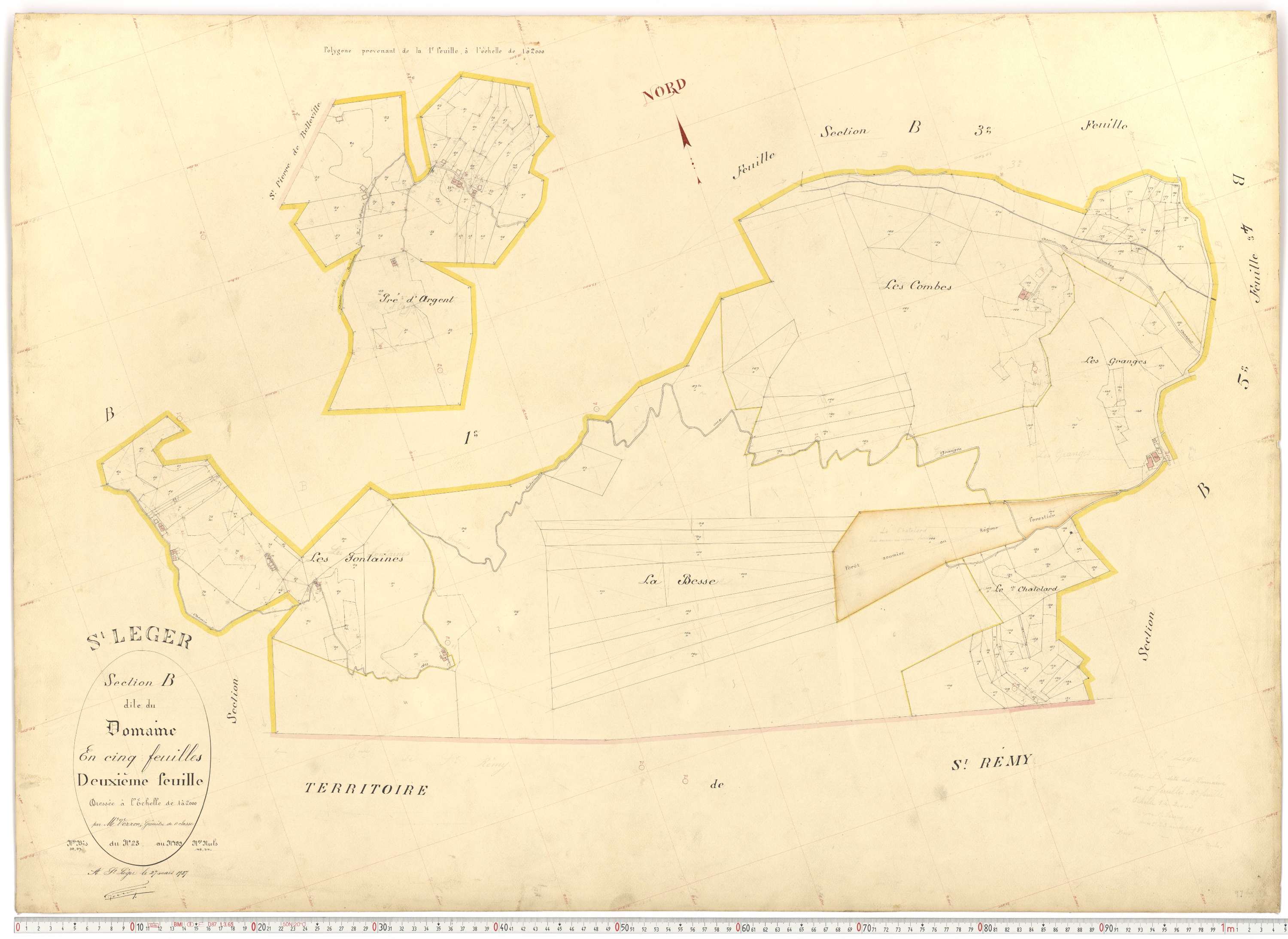 Saint-Léger - Plans cadastraux du premier cadastre français.