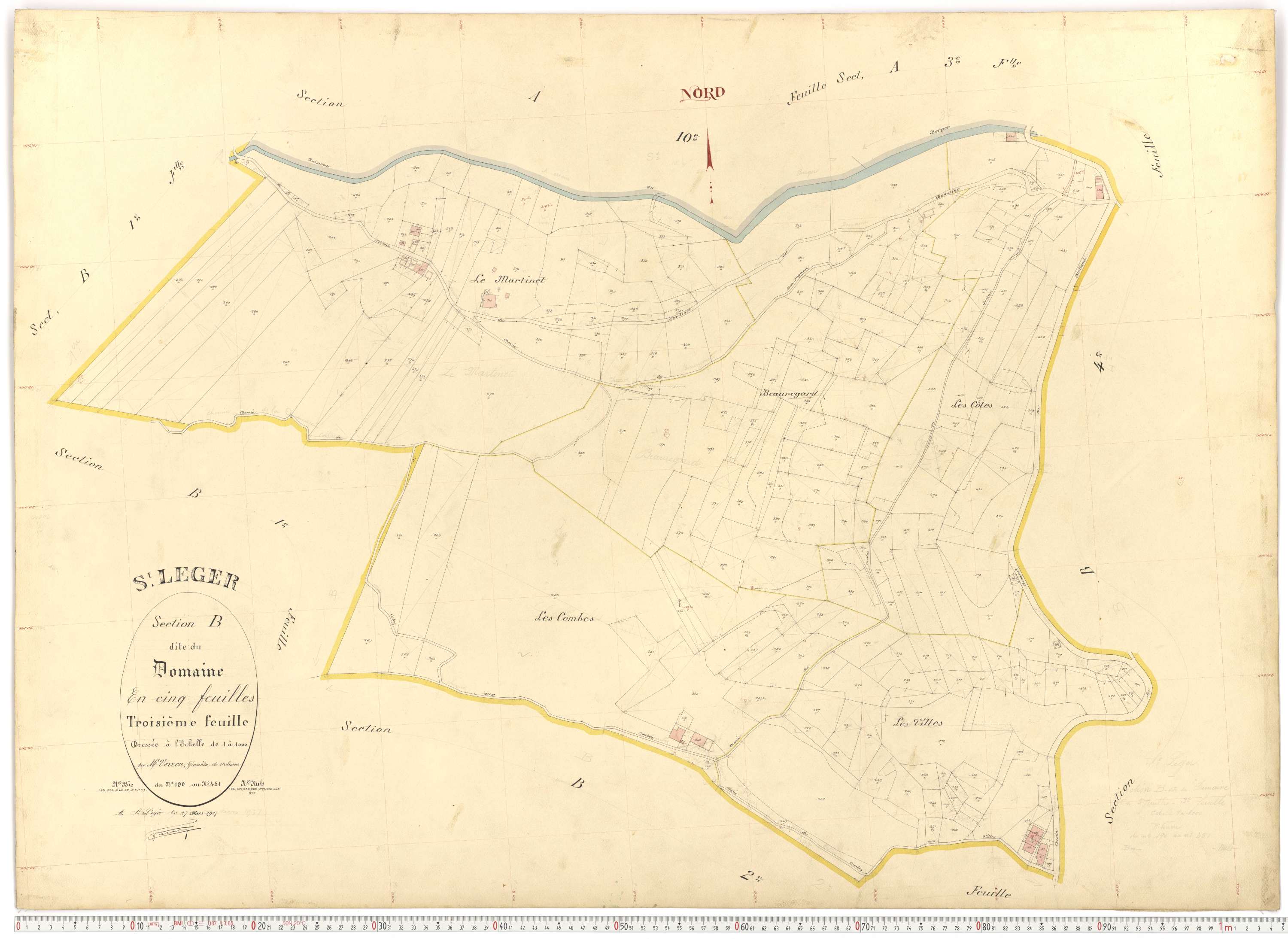 Saint-Léger - Plans cadastraux du premier cadastre français.