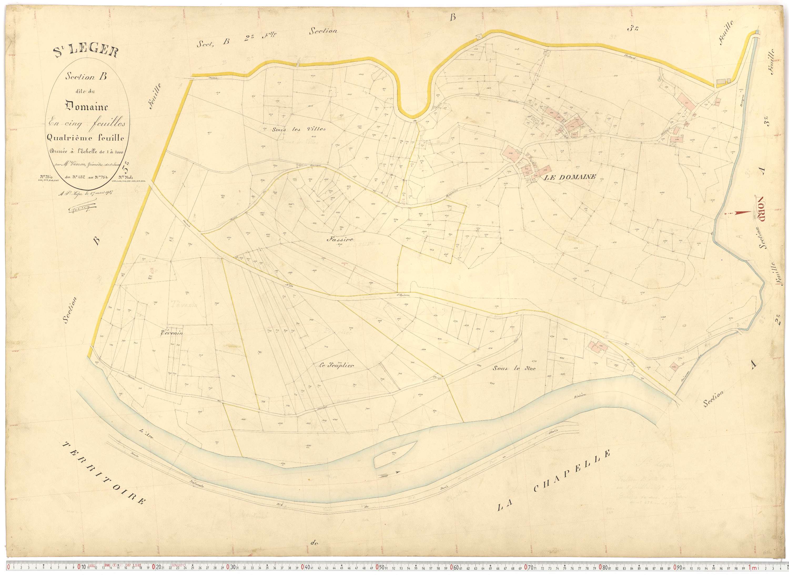 Saint-Léger - Plans cadastraux du premier cadastre français.