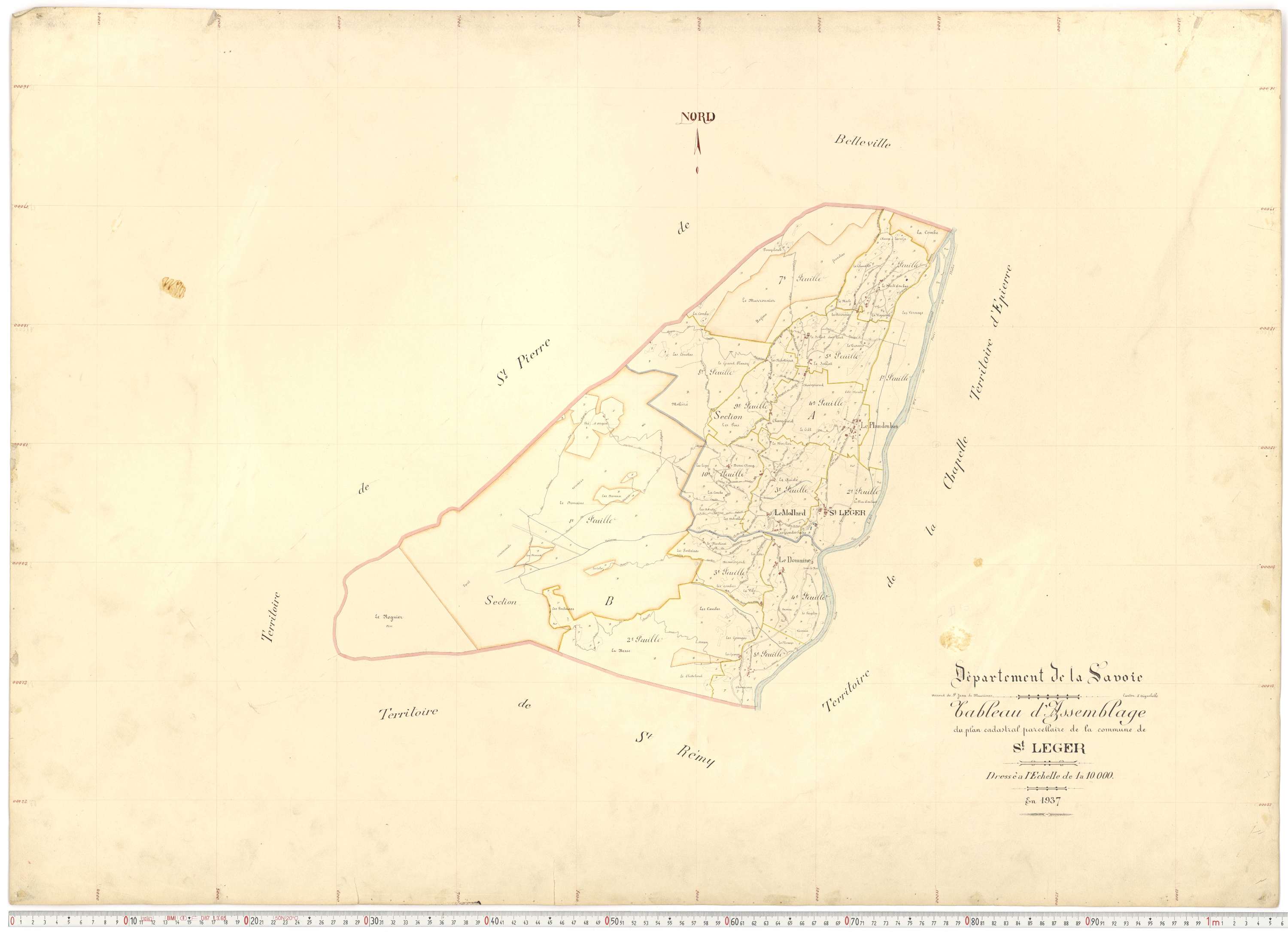 Saint-Léger - Plans cadastraux du premier cadastre français.