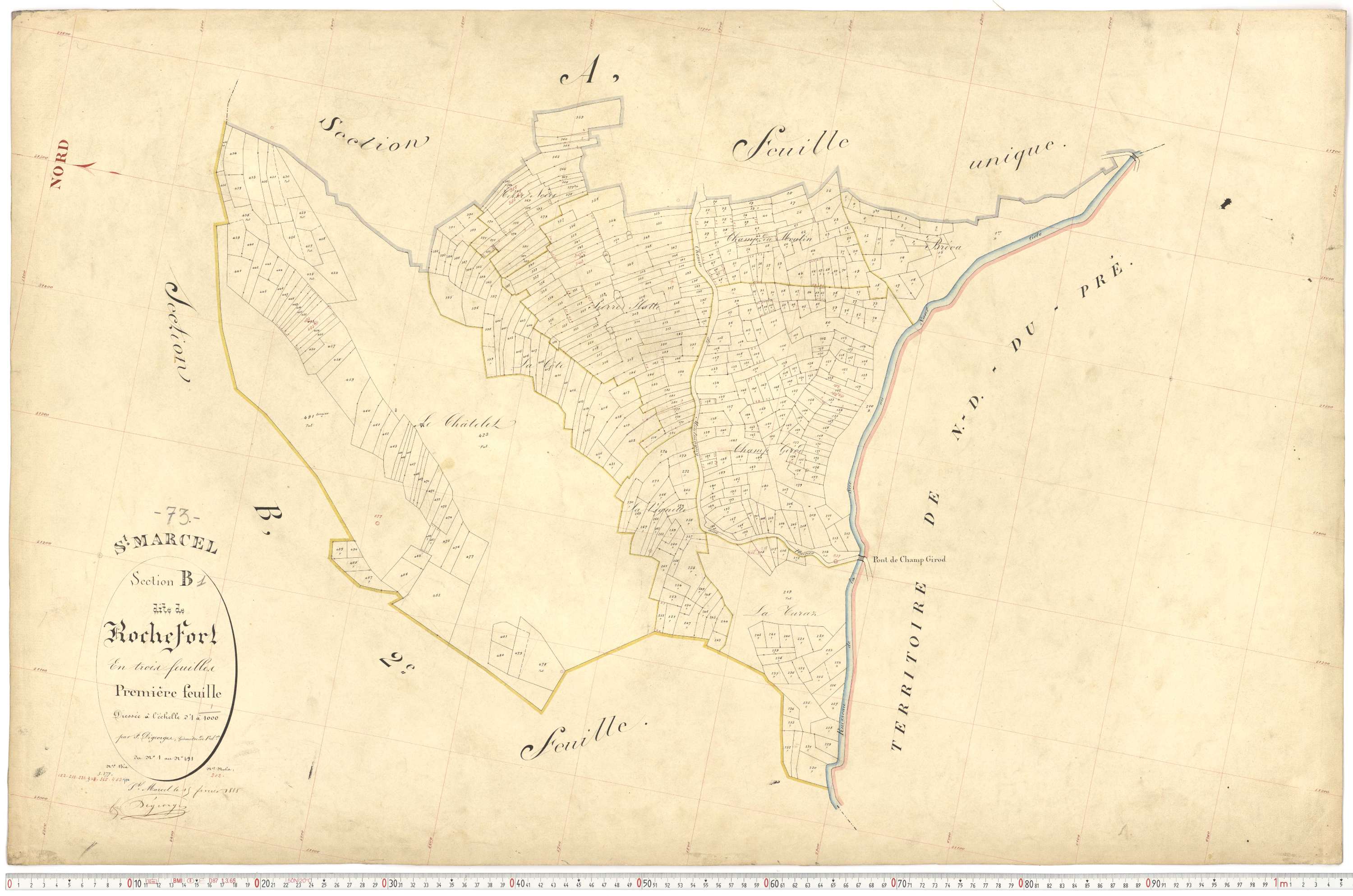 Saint-Marcel - Plans cadastraux du premier cadastre français.