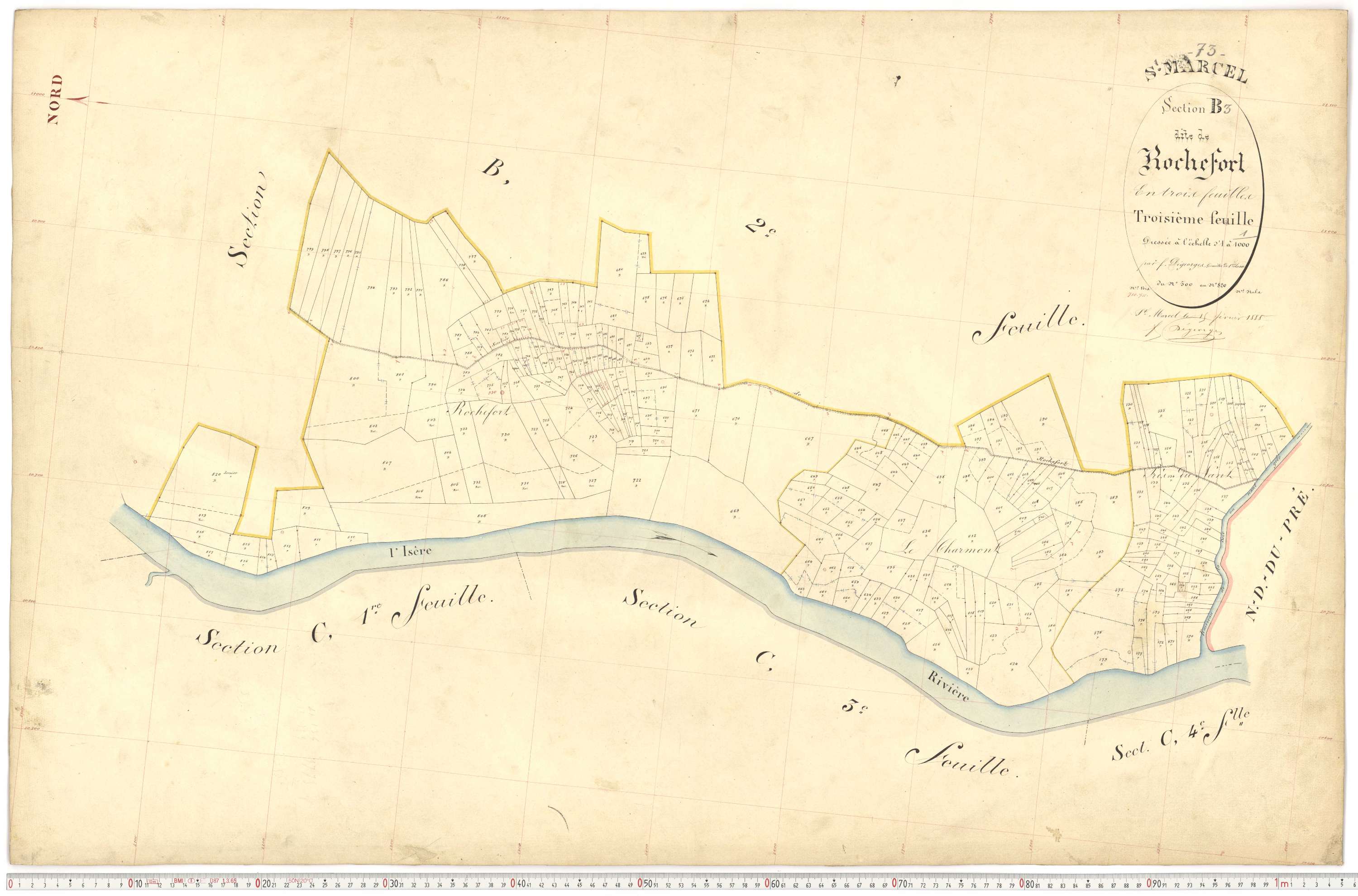 Saint-Marcel - Plans cadastraux du premier cadastre français.