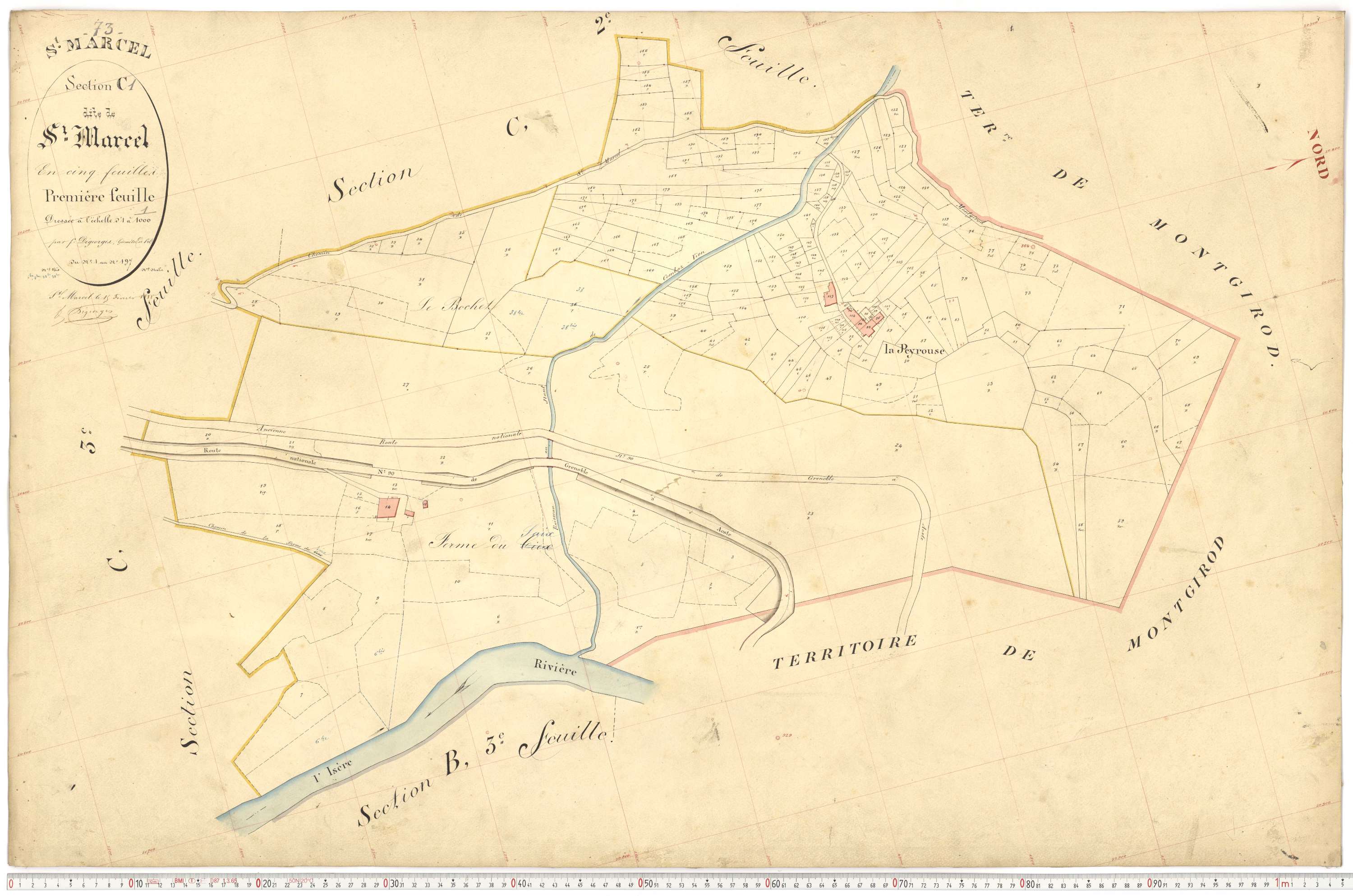 Saint-Marcel - Plans cadastraux du premier cadastre français.