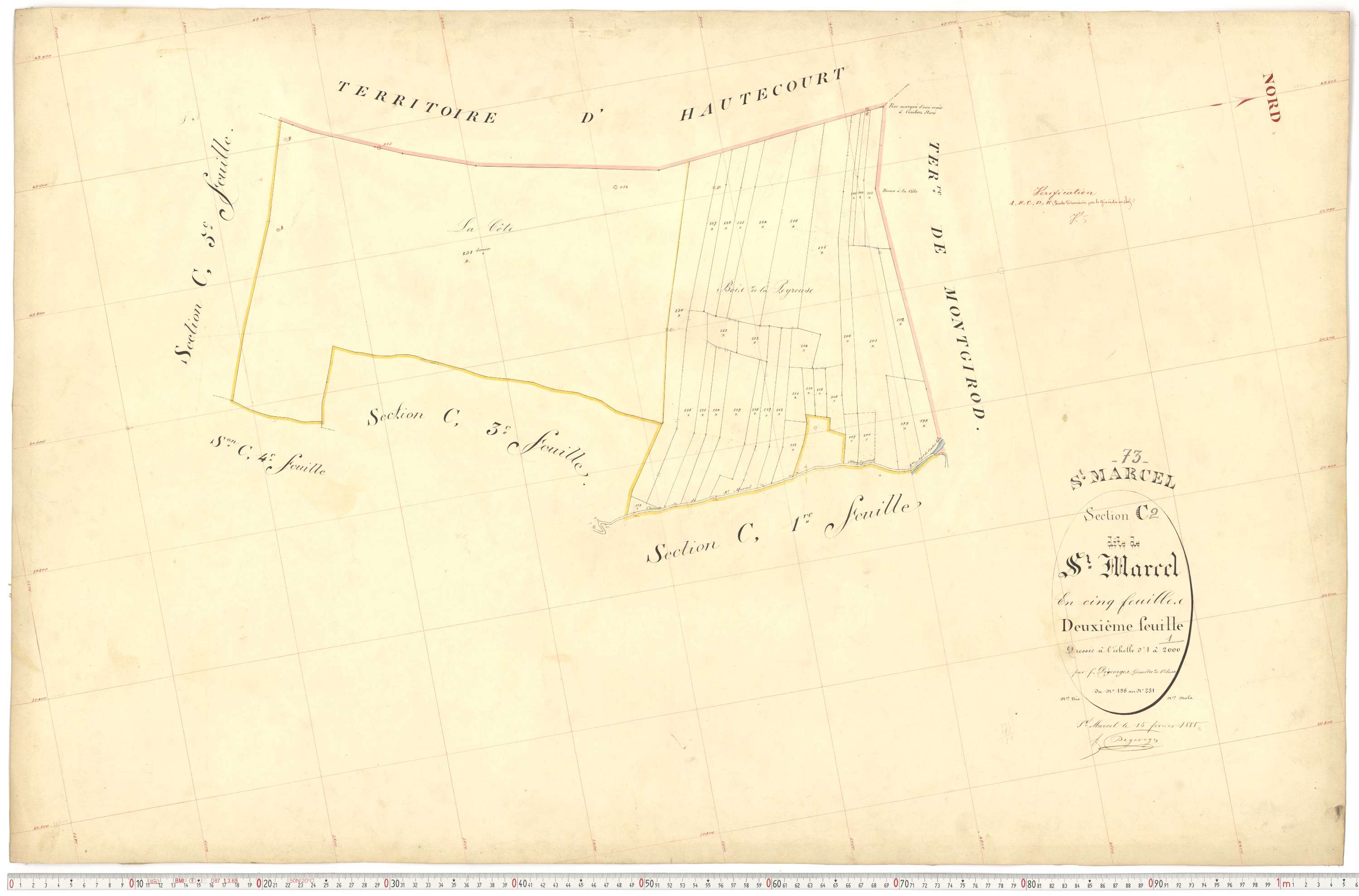 Saint-Marcel - Plans cadastraux du premier cadastre français.