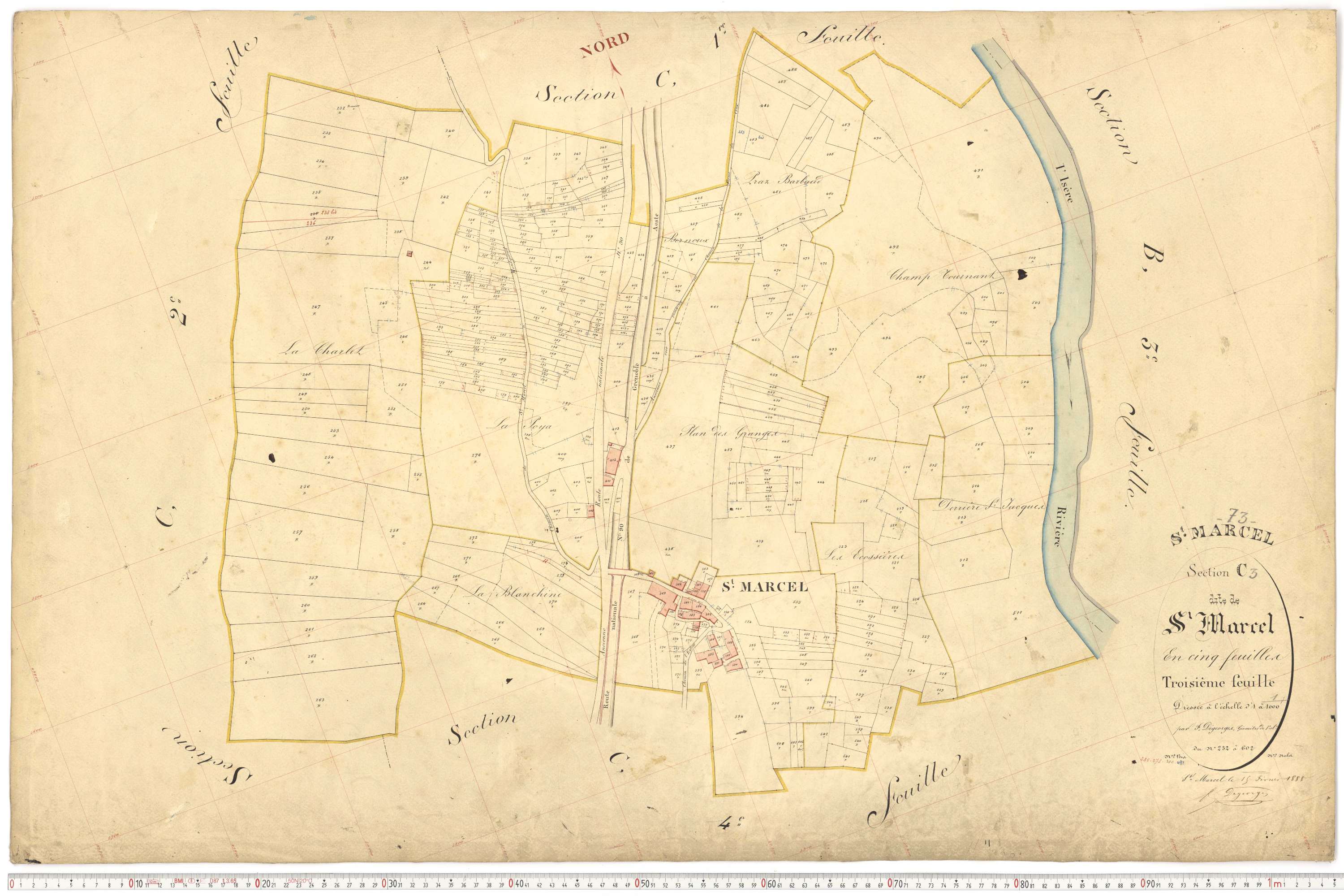 Saint-Marcel - Plans cadastraux du premier cadastre français.