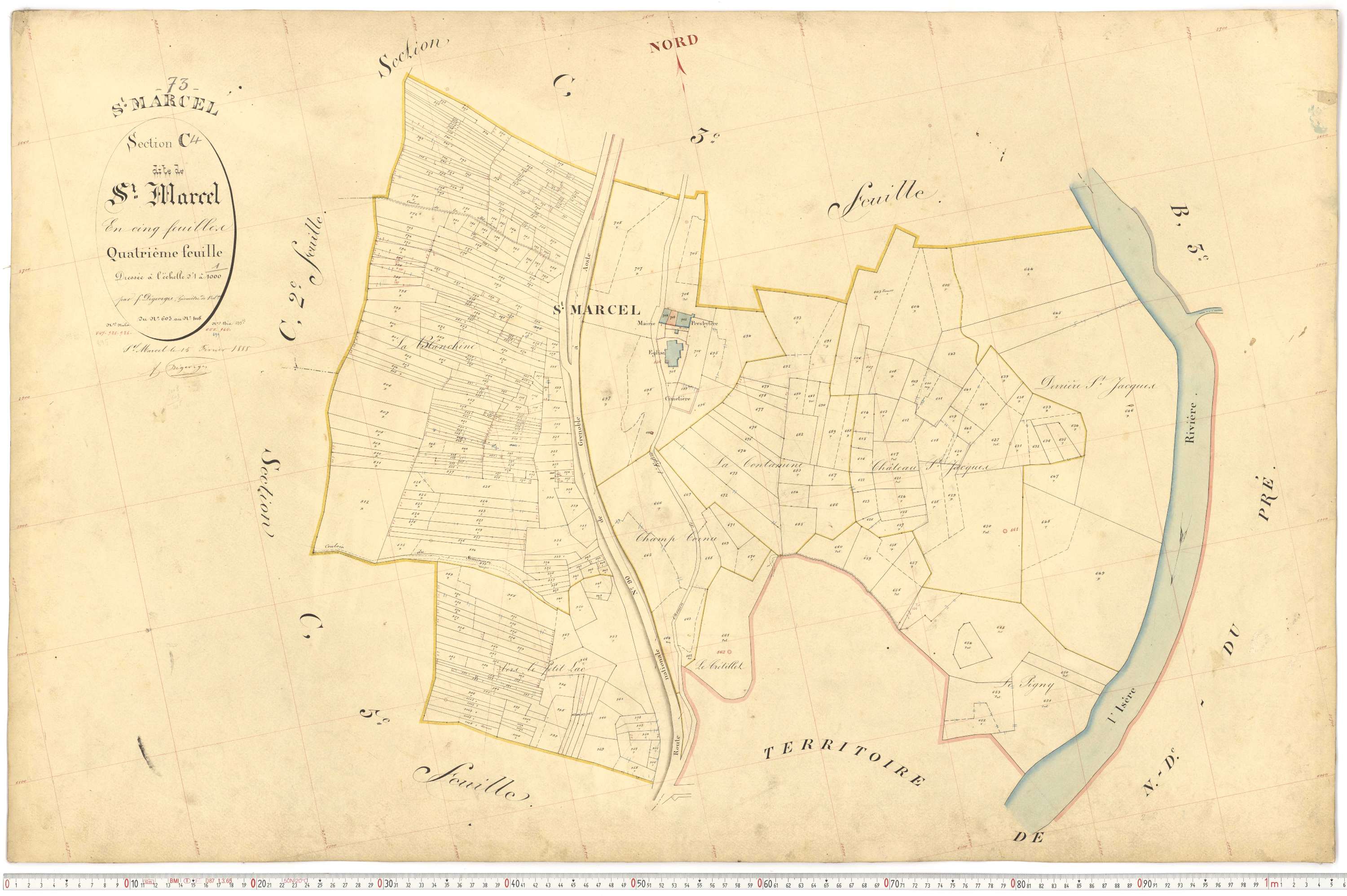 Saint-Marcel - Plans cadastraux du premier cadastre français.