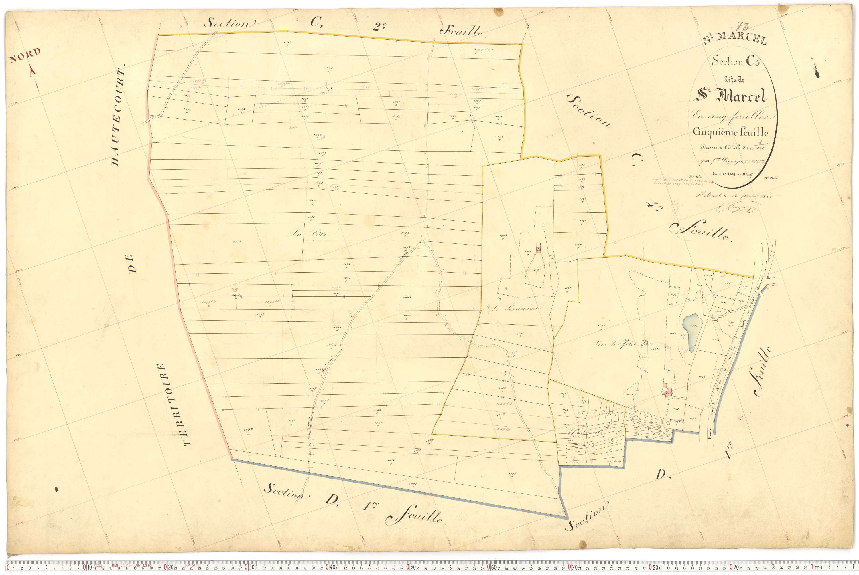 Saint-Marcel - Plans cadastraux du premier cadastre français.