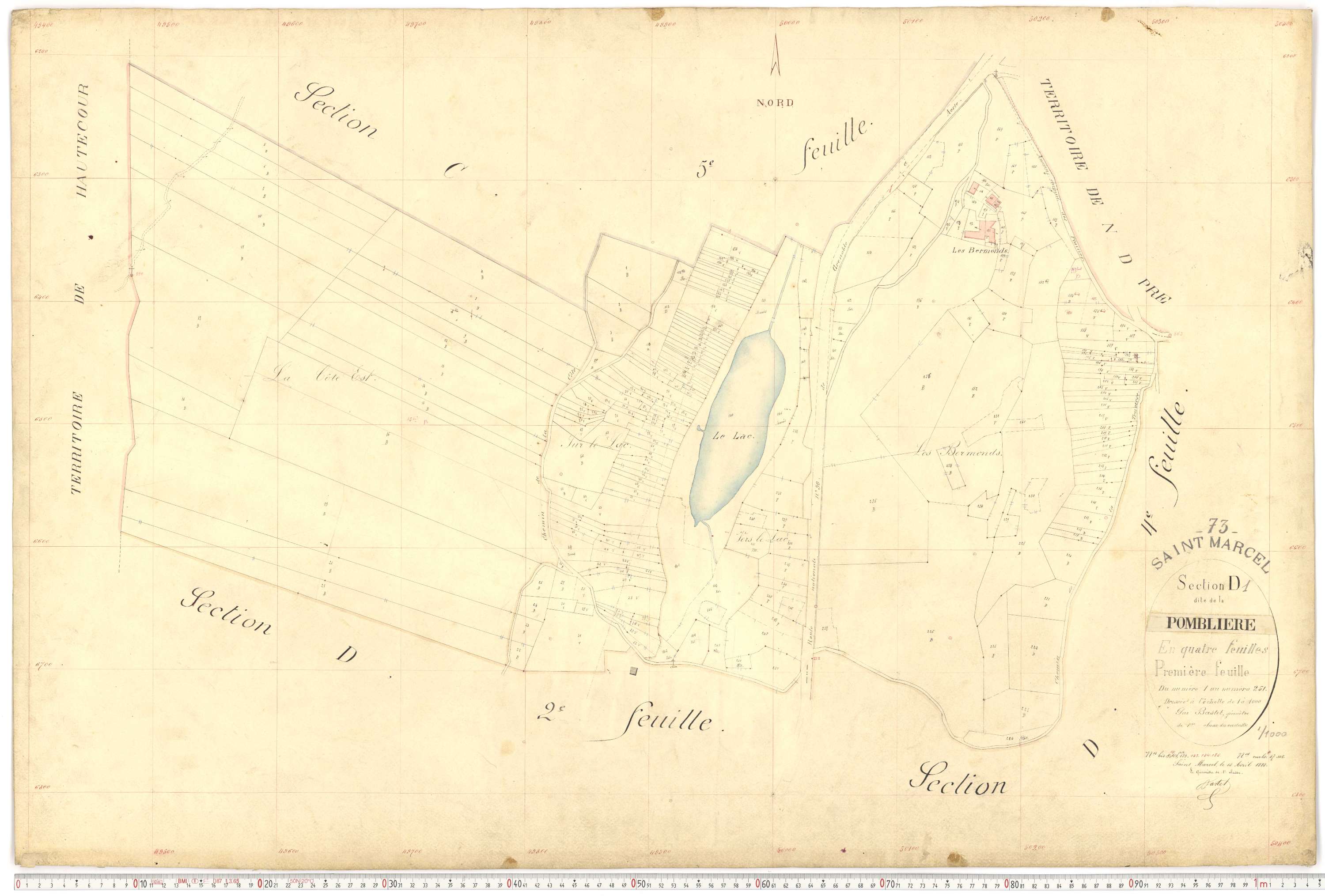 Saint-Marcel - Plans cadastraux du premier cadastre français.