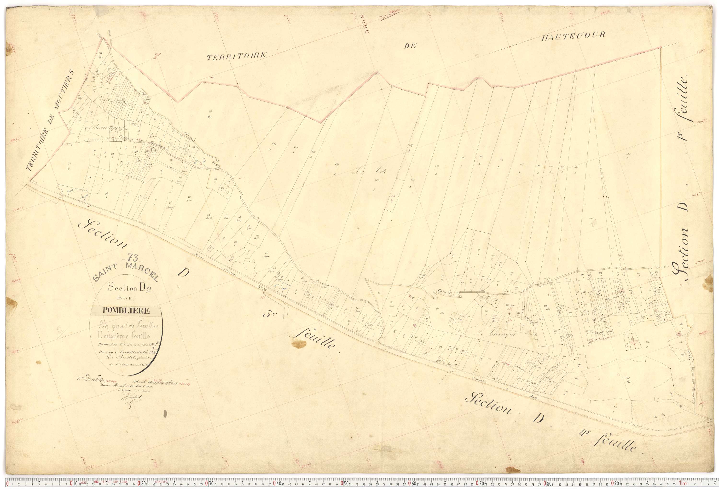 Saint-Marcel - Plans cadastraux du premier cadastre français.