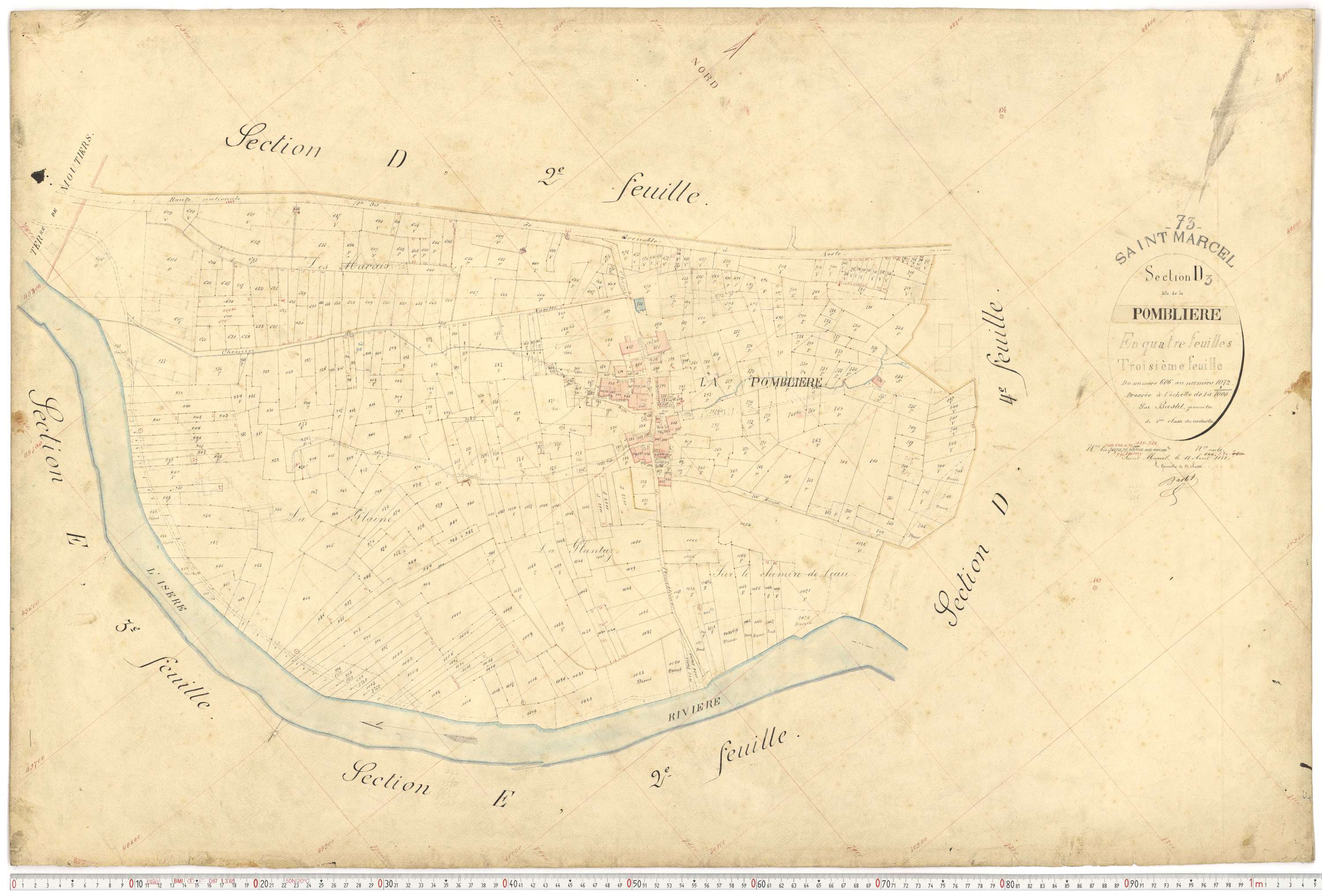 Saint-Marcel - Plans cadastraux du premier cadastre français.