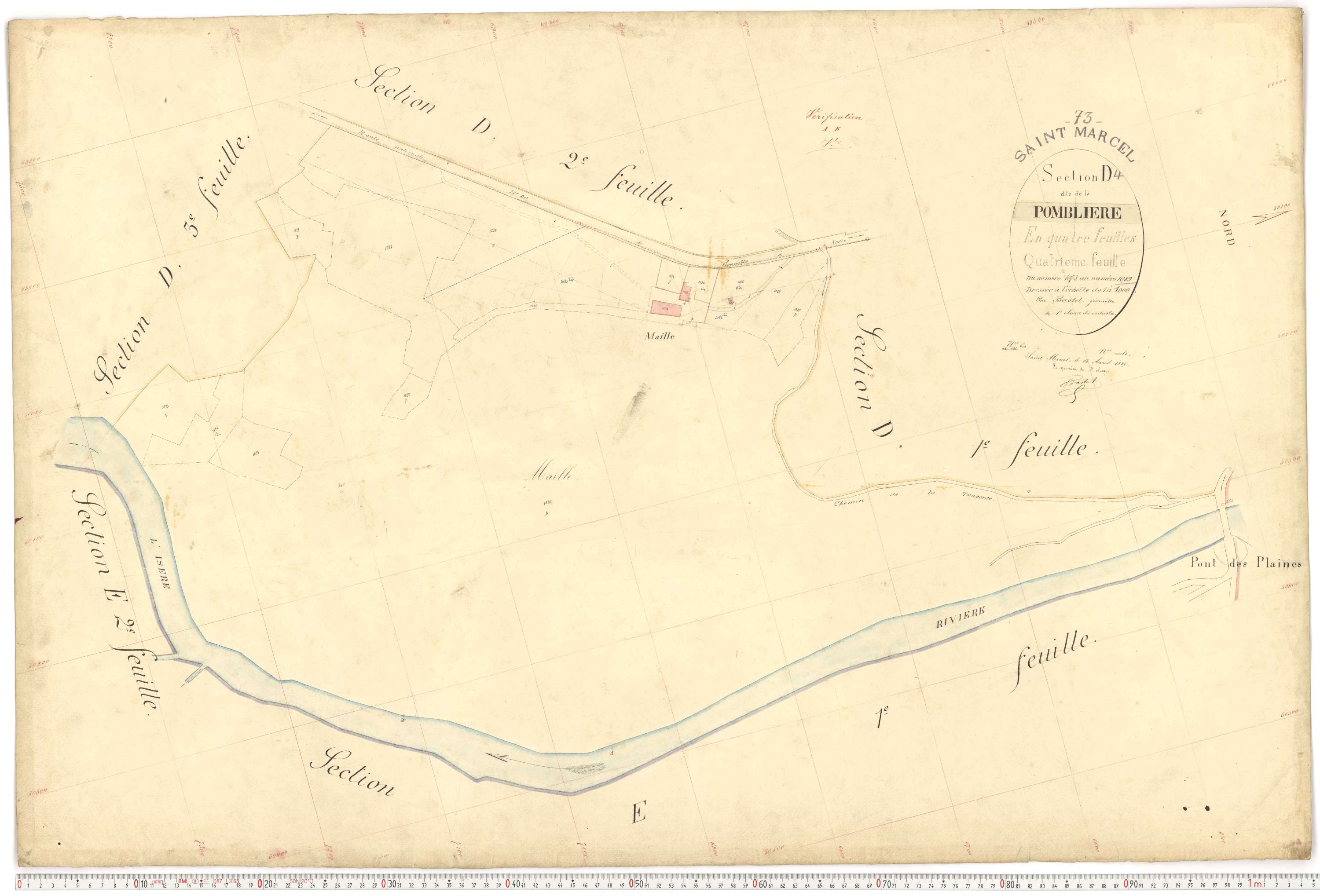 Saint-Marcel - Plans cadastraux du premier cadastre français.