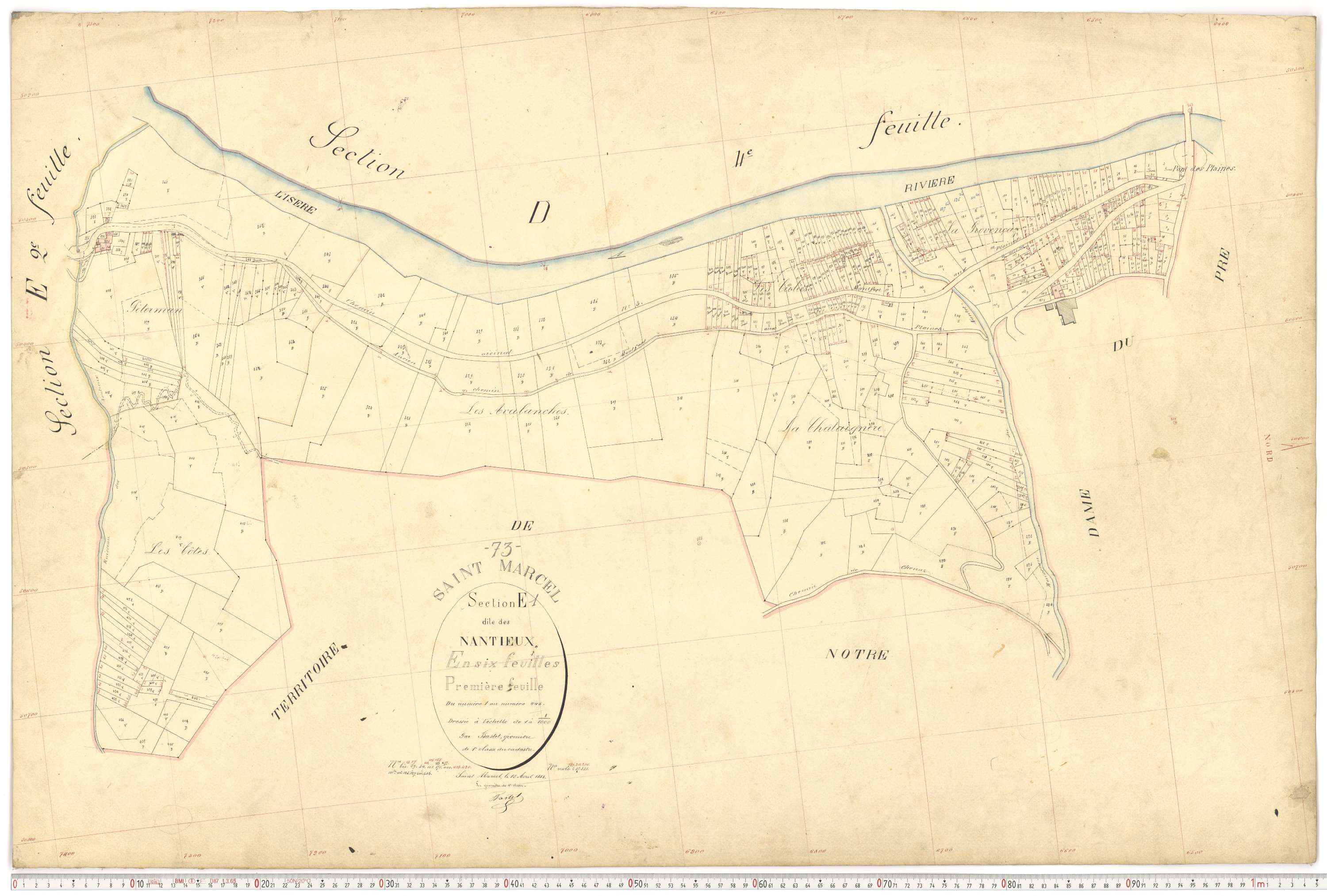 Saint-Marcel - Plans cadastraux du premier cadastre français.