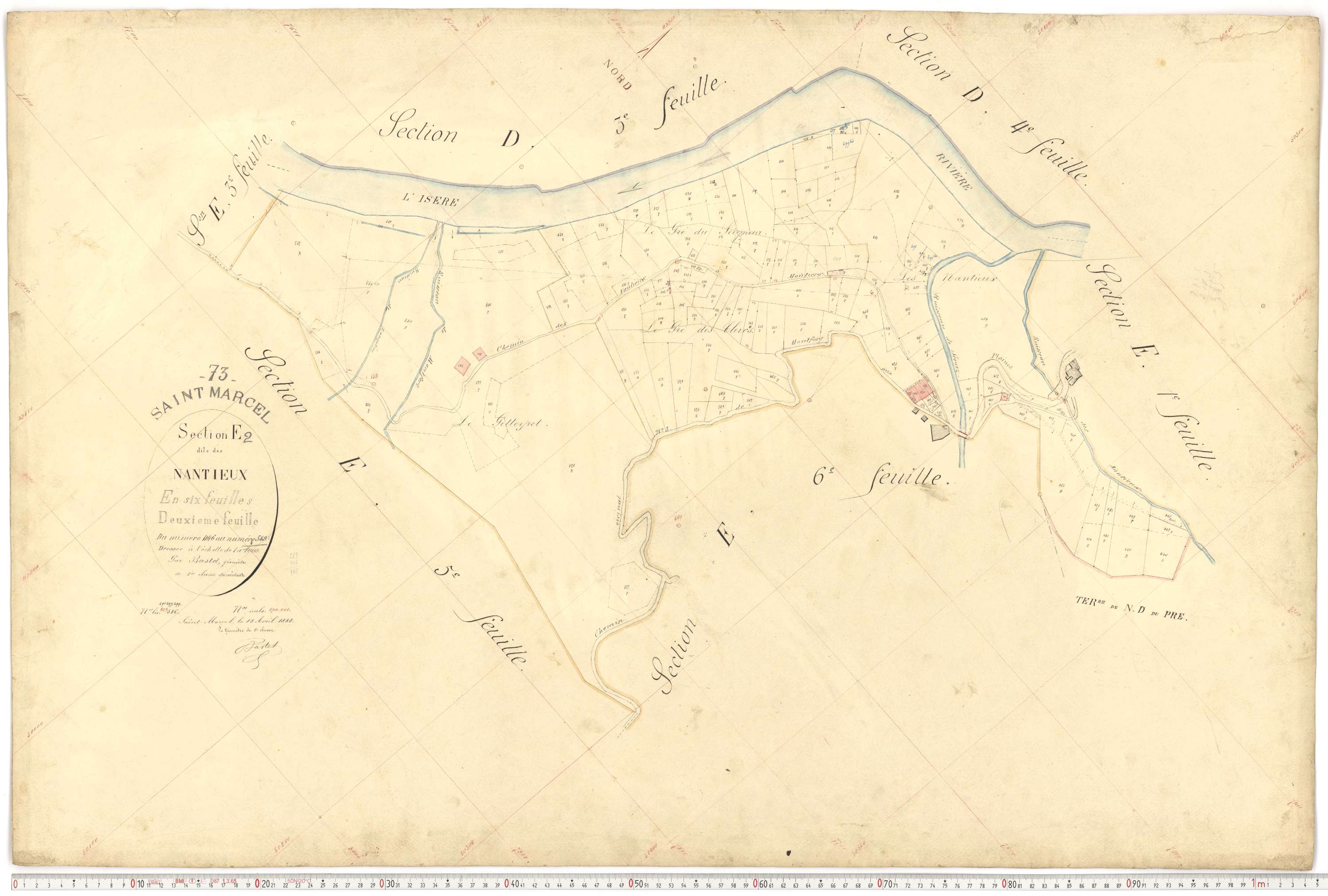 Saint-Marcel - Plans cadastraux du premier cadastre français.