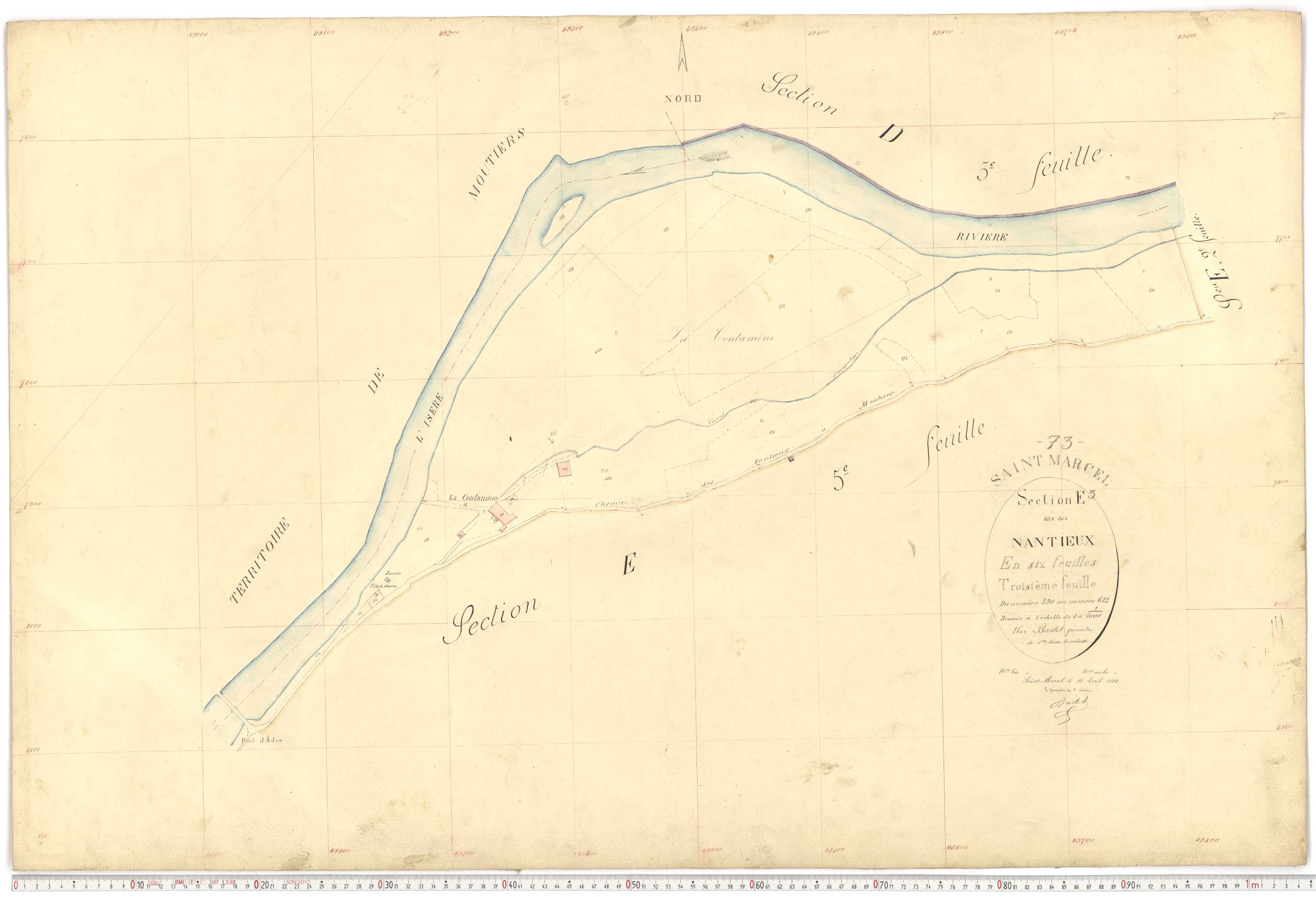 Saint-Marcel - Plans cadastraux du premier cadastre français.