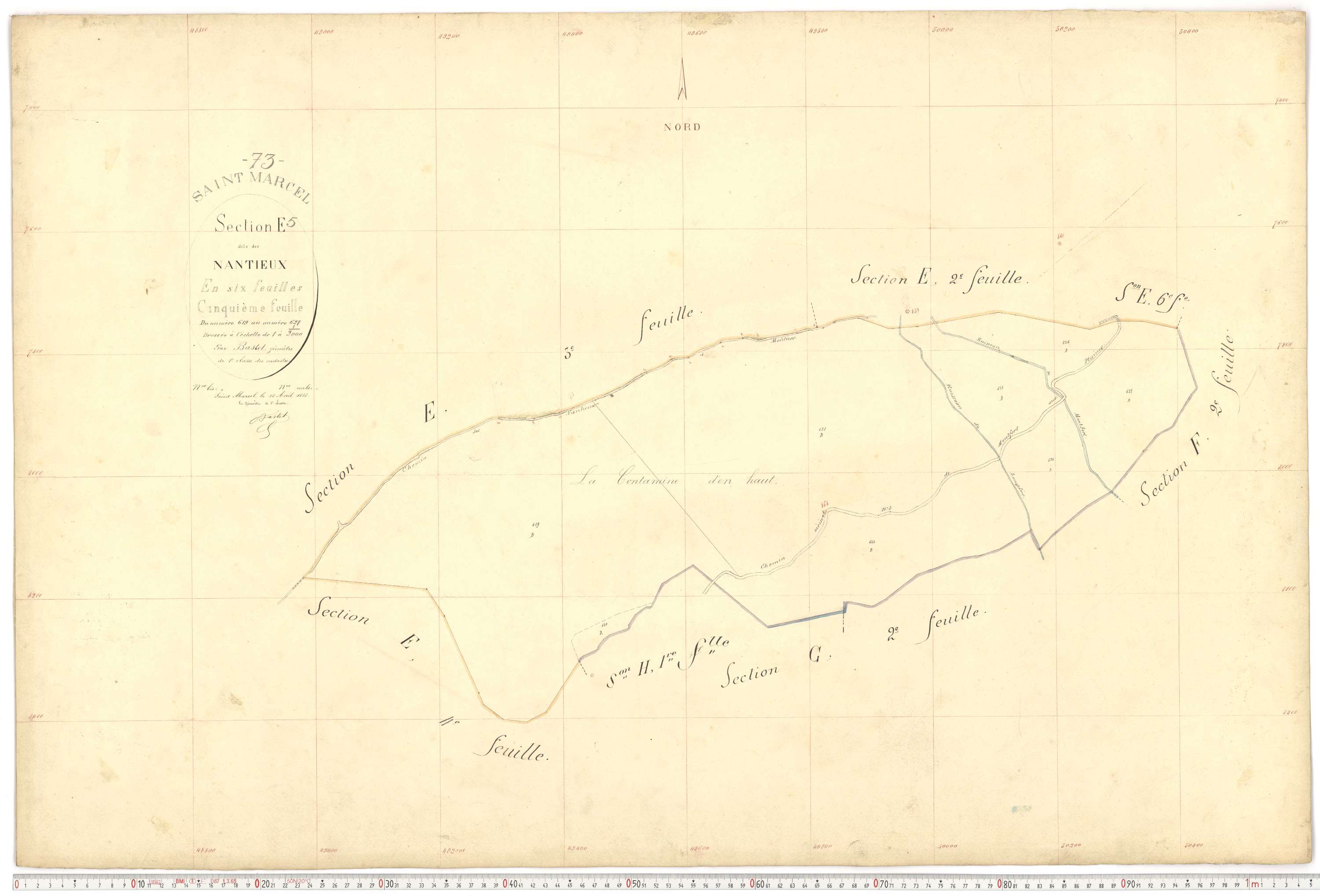 Saint-Marcel - Plans cadastraux du premier cadastre français.