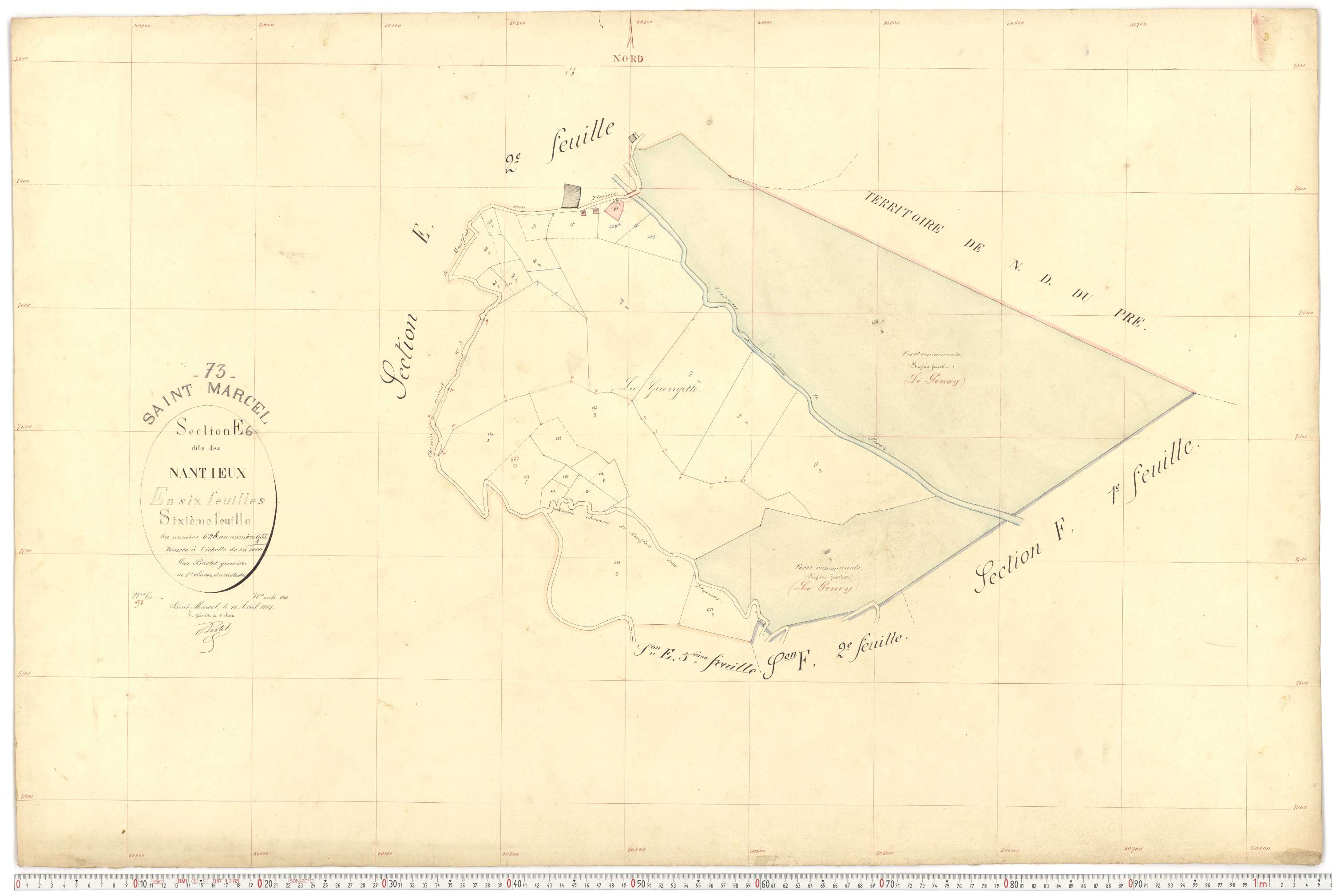 Saint-Marcel - Plans cadastraux du premier cadastre français.