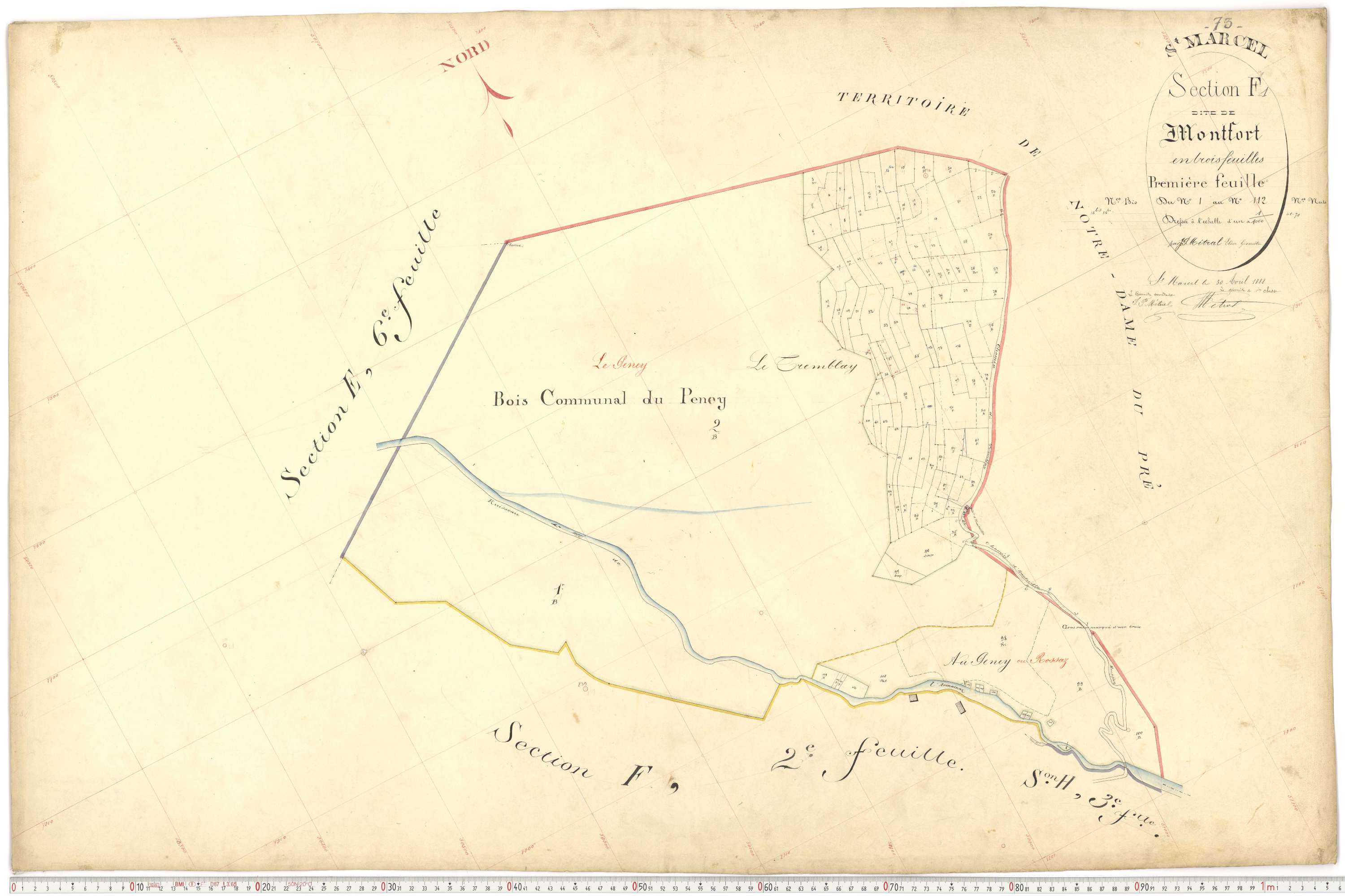 Saint-Marcel - Plans cadastraux du premier cadastre français.