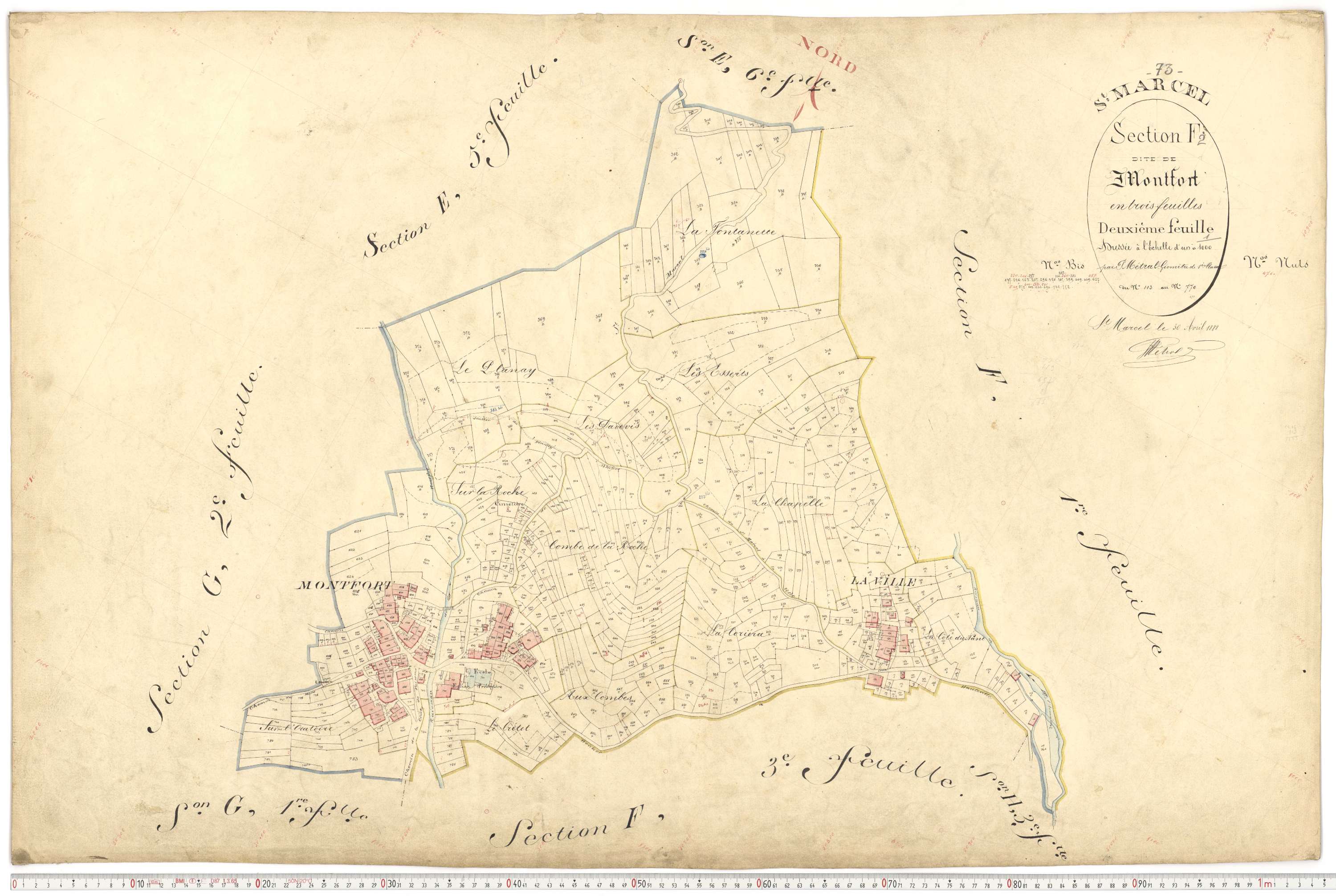 Saint-Marcel - Plans cadastraux du premier cadastre français.